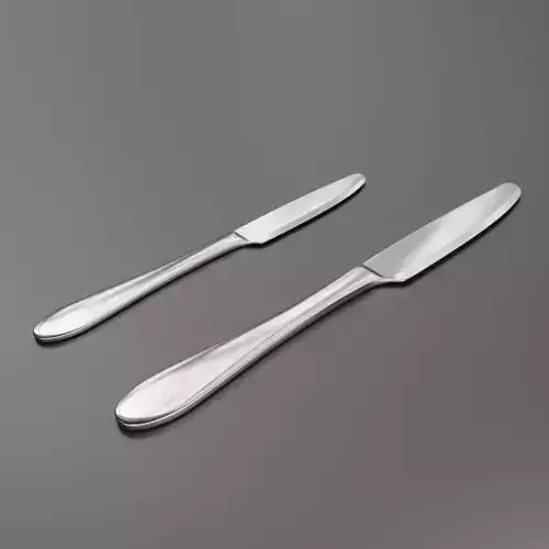 Dessert knife - Dinner knife 3D model
