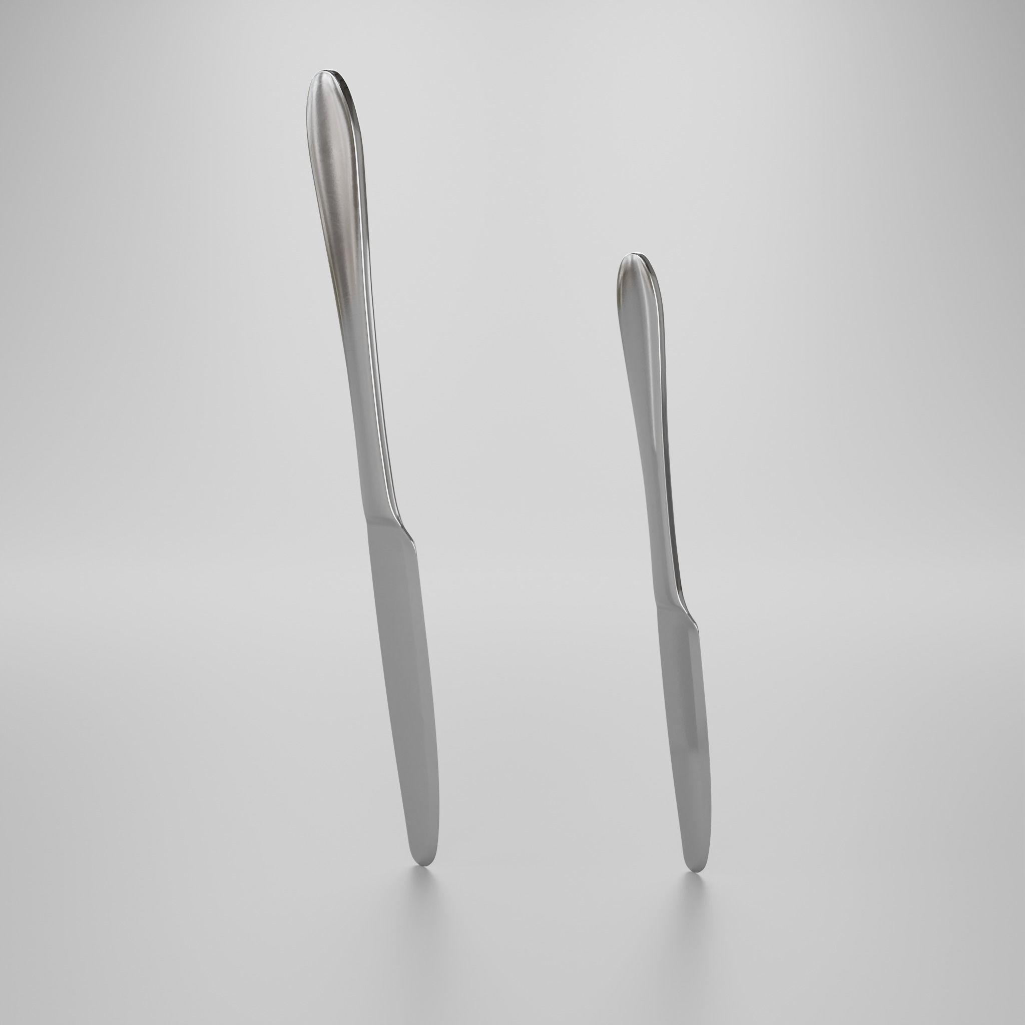 Dessert knife - Dinner knife 3D model_6