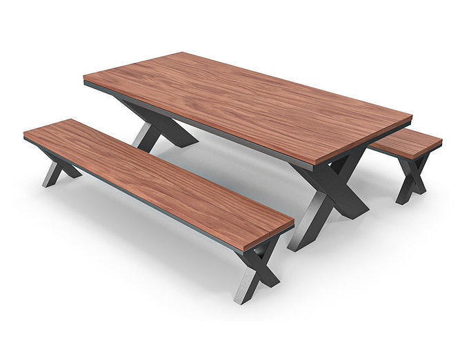 Park Table 02 PBR Low-poly 3D model
