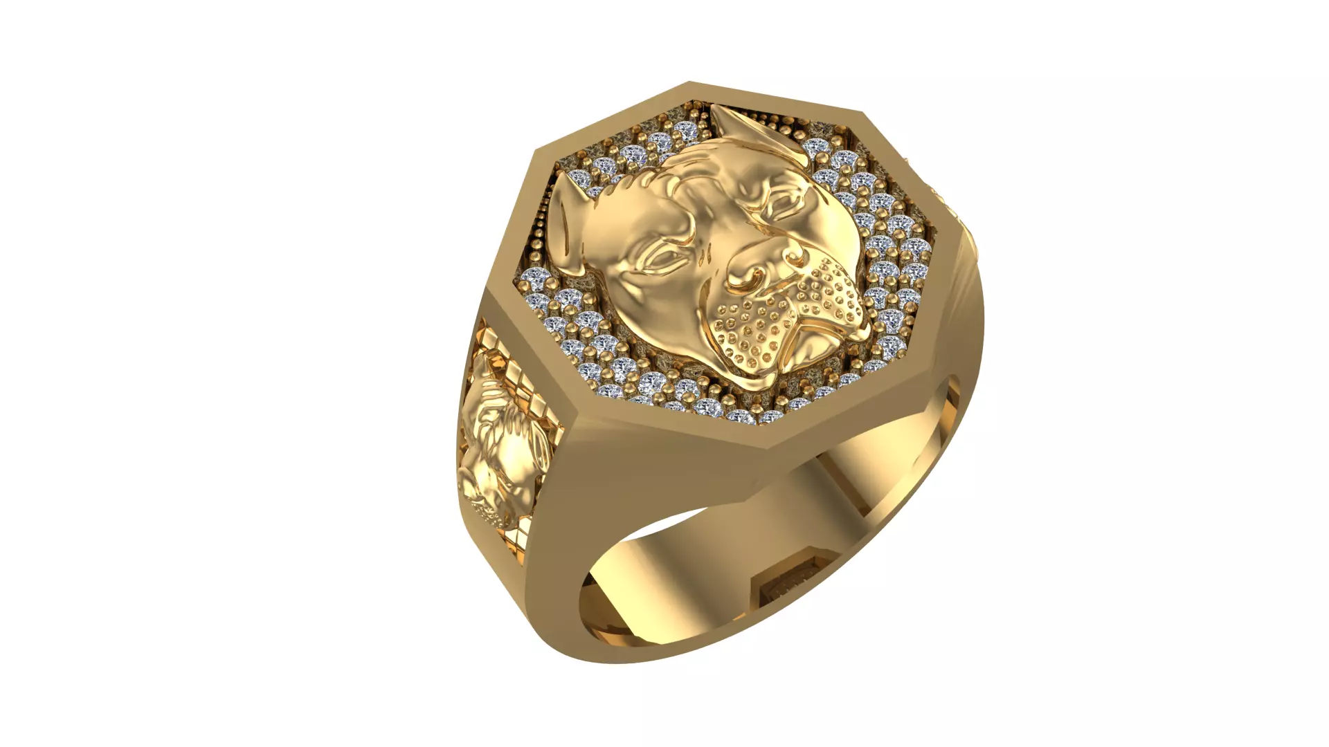 Bulldog Ring 3D print model_0