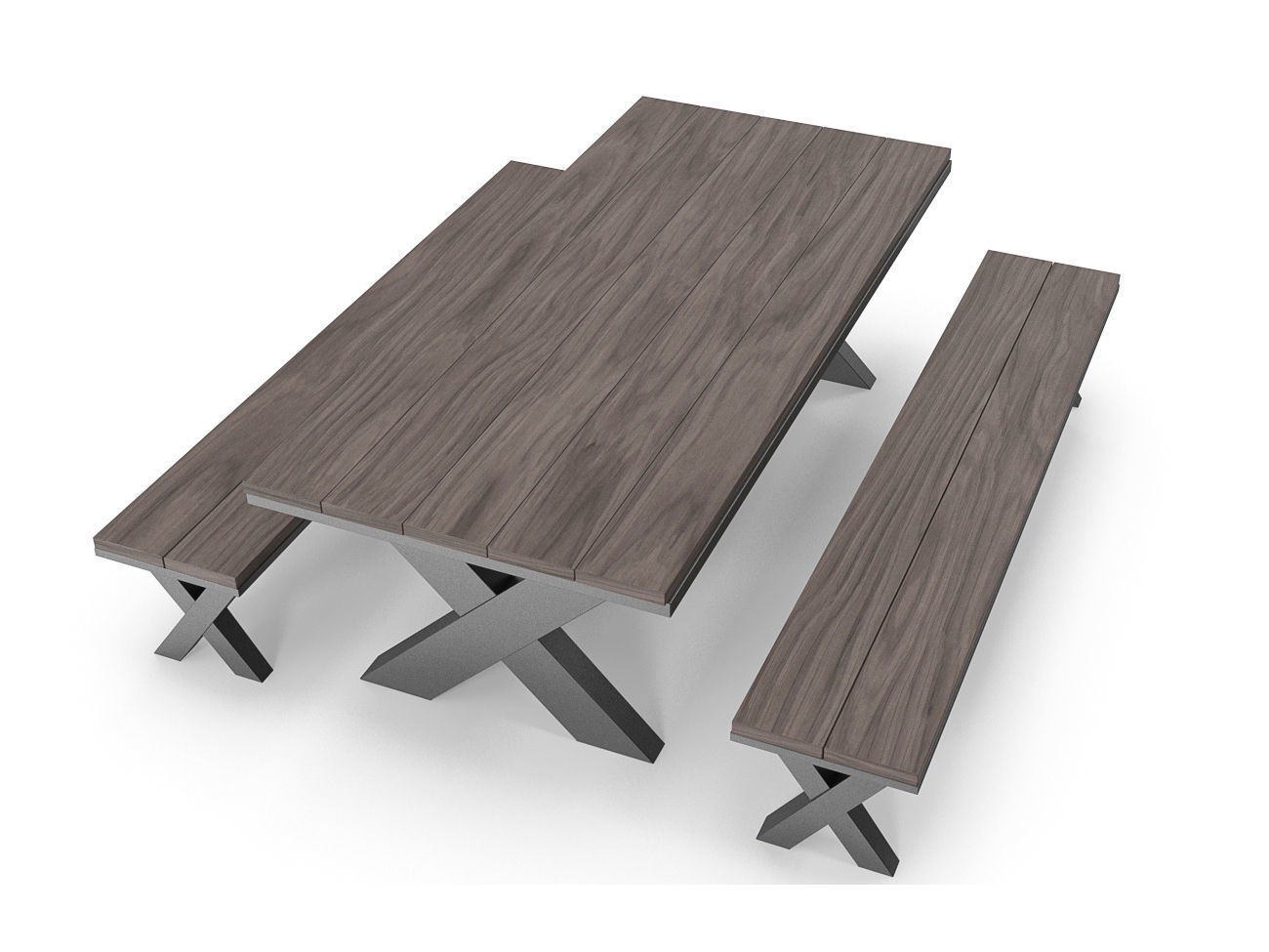 Park Table 03 PBR Low-poly 3D model_3