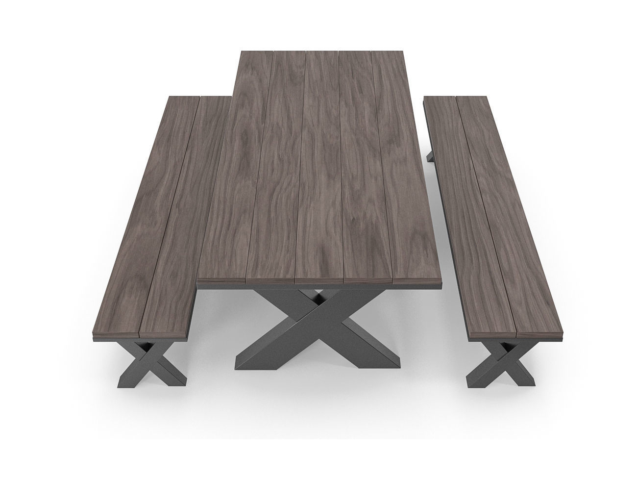 Park Table 03 PBR Low-poly 3D model_4