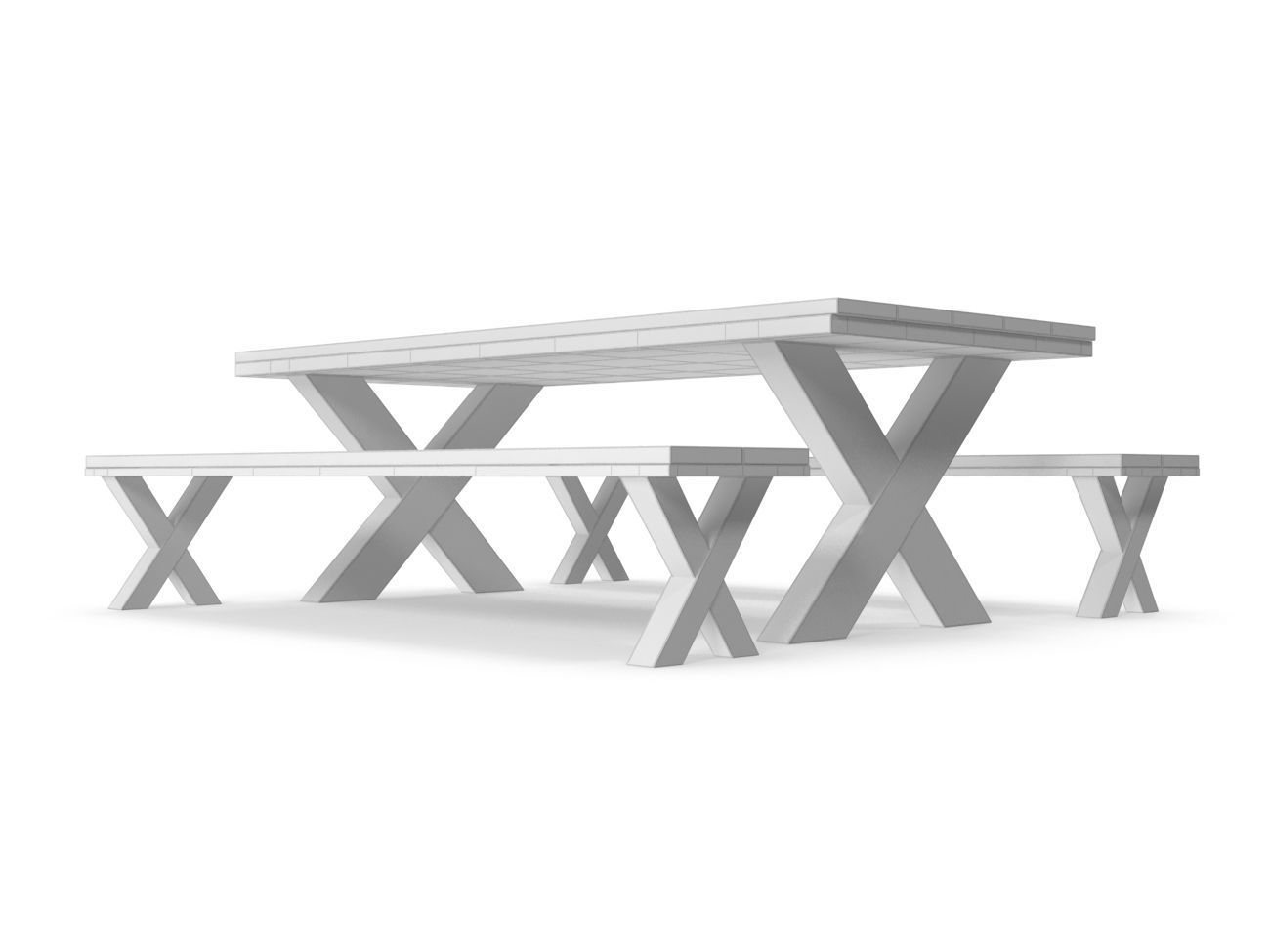 Park Table 03 PBR Low-poly 3D model_13