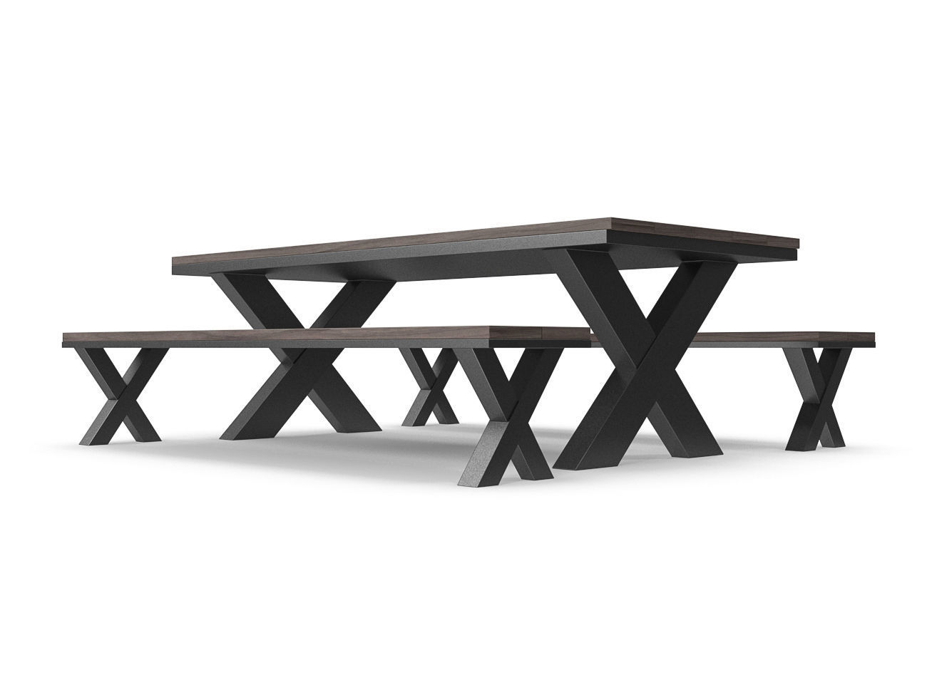 Park Table 03 PBR Low-poly 3D model_6
