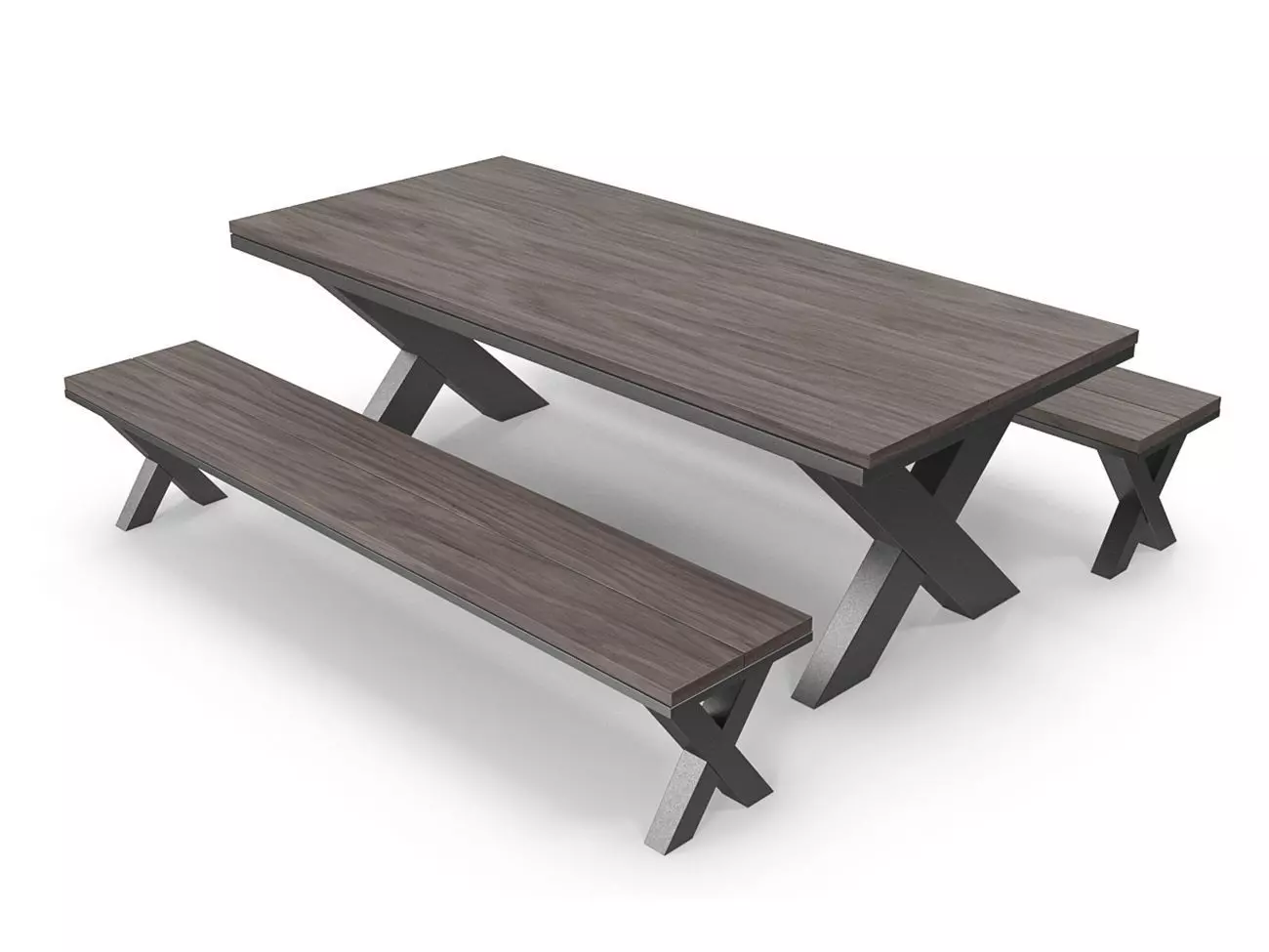 Park Table 03 PBR Low-poly 3D model_0