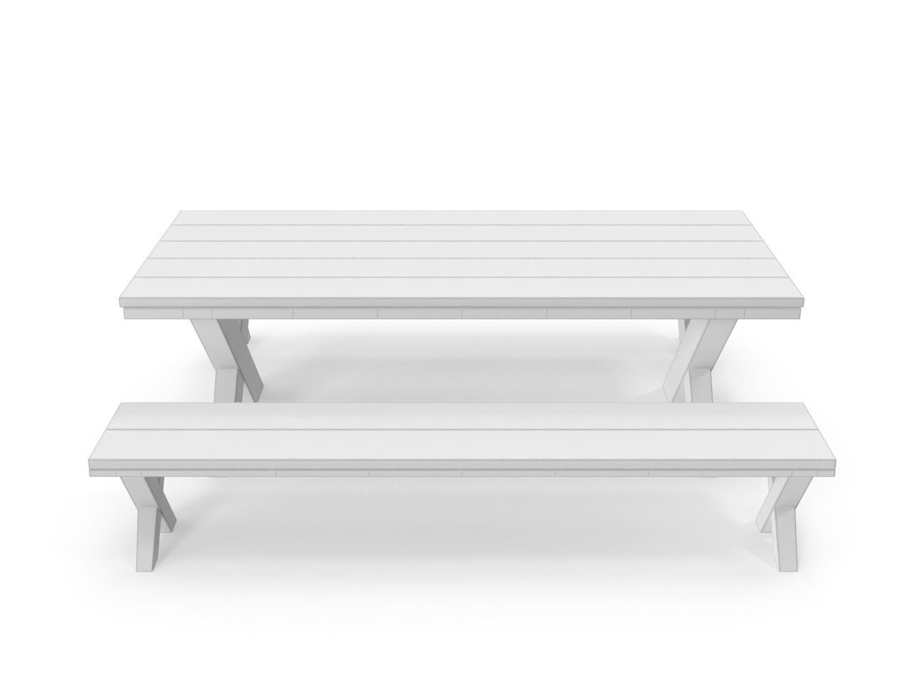 Park Table 03 PBR Low-poly 3D model_10