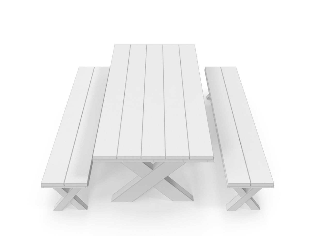 Park Table 05 PBR Low-poly 3D model_12