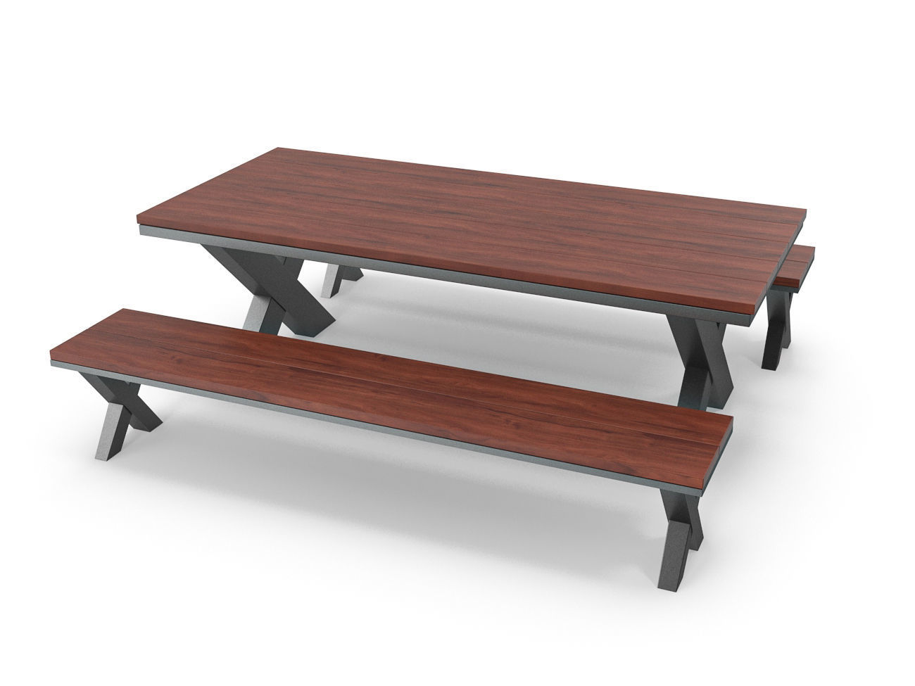 Park Table 05 PBR Low-poly 3D model_1