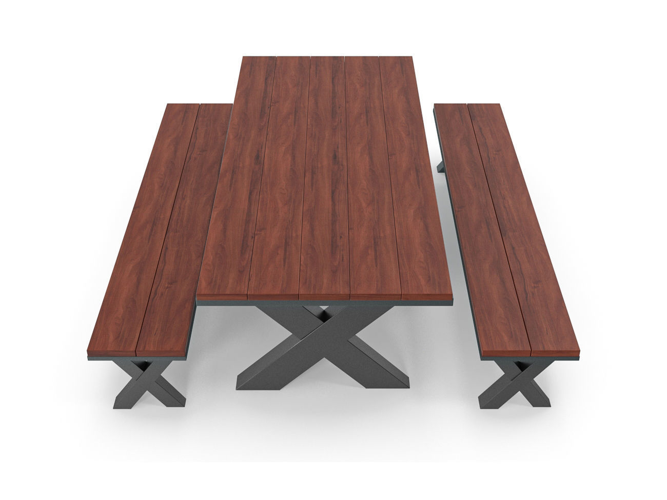 Park Table 05 PBR Low-poly 3D model_5