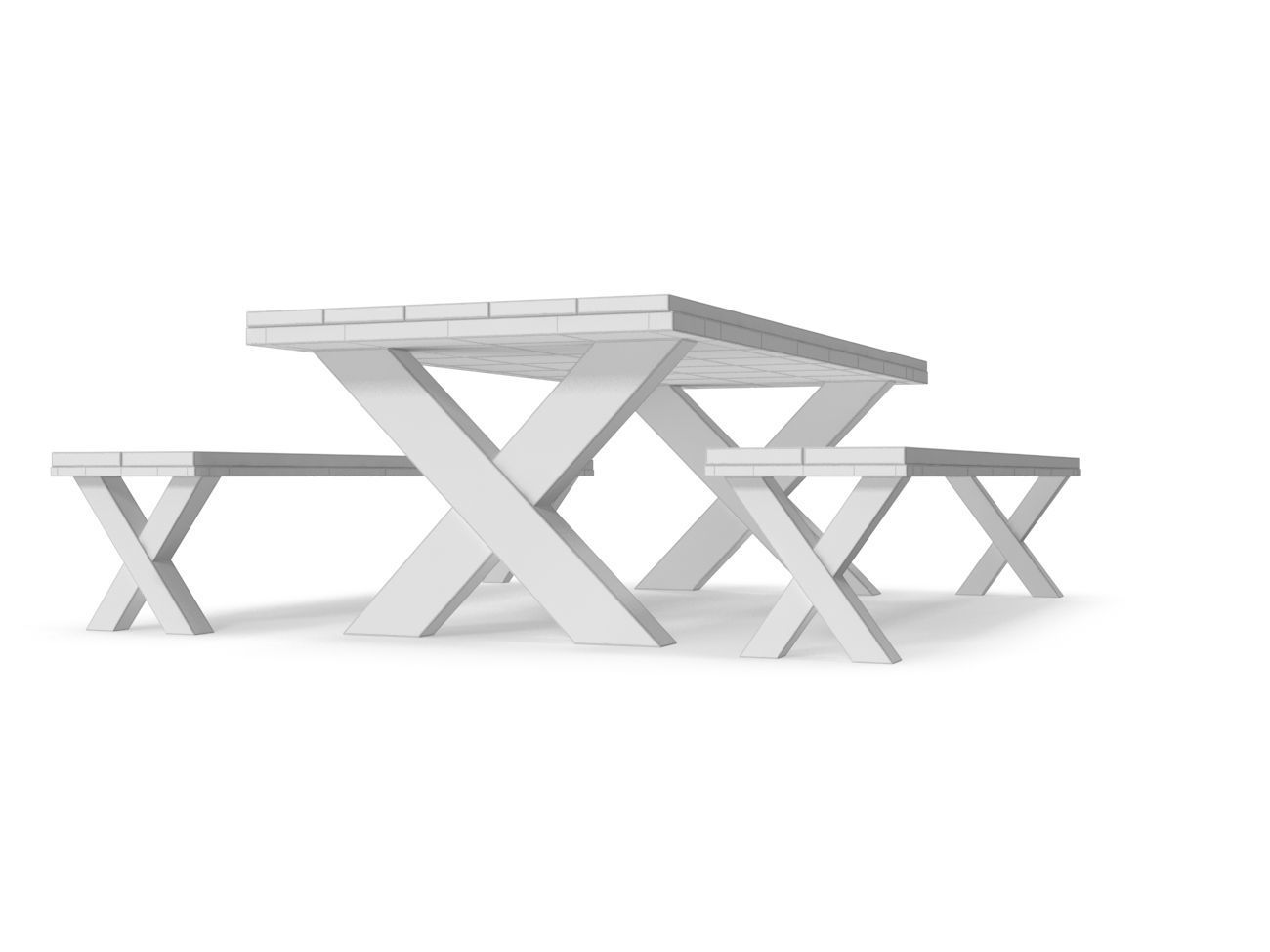 Park Table 05 PBR Low-poly 3D model_14
