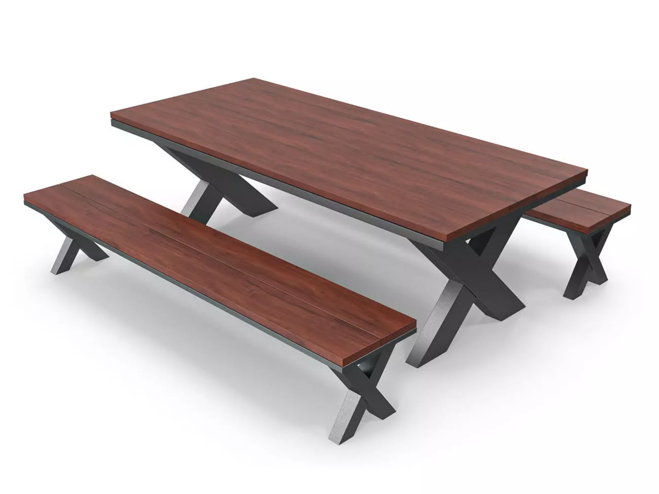 Park Table 05 PBR Low-poly 3D model_0