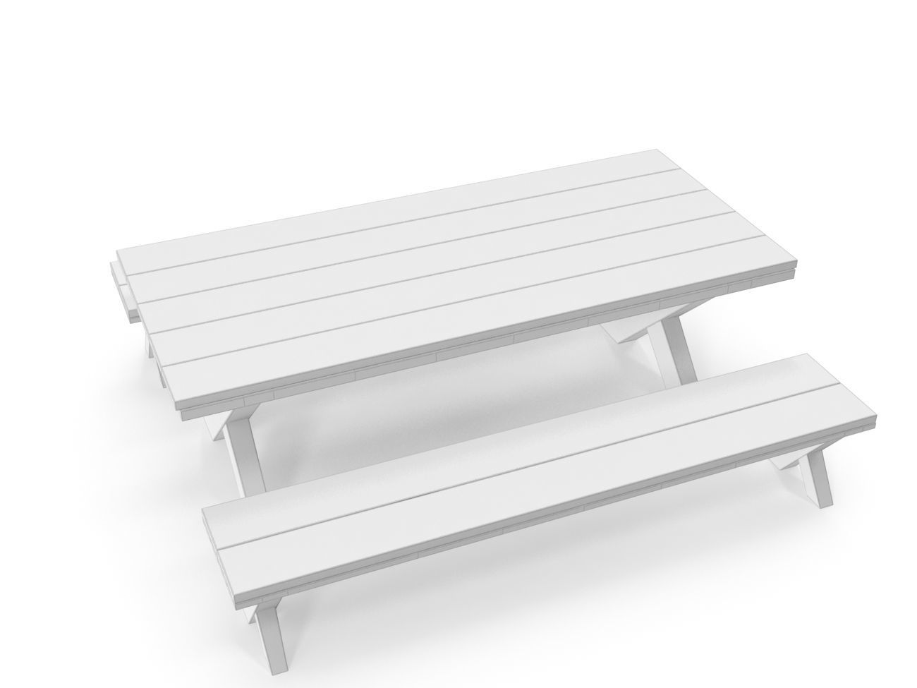 Park Table 05 PBR Low-poly 3D model_11