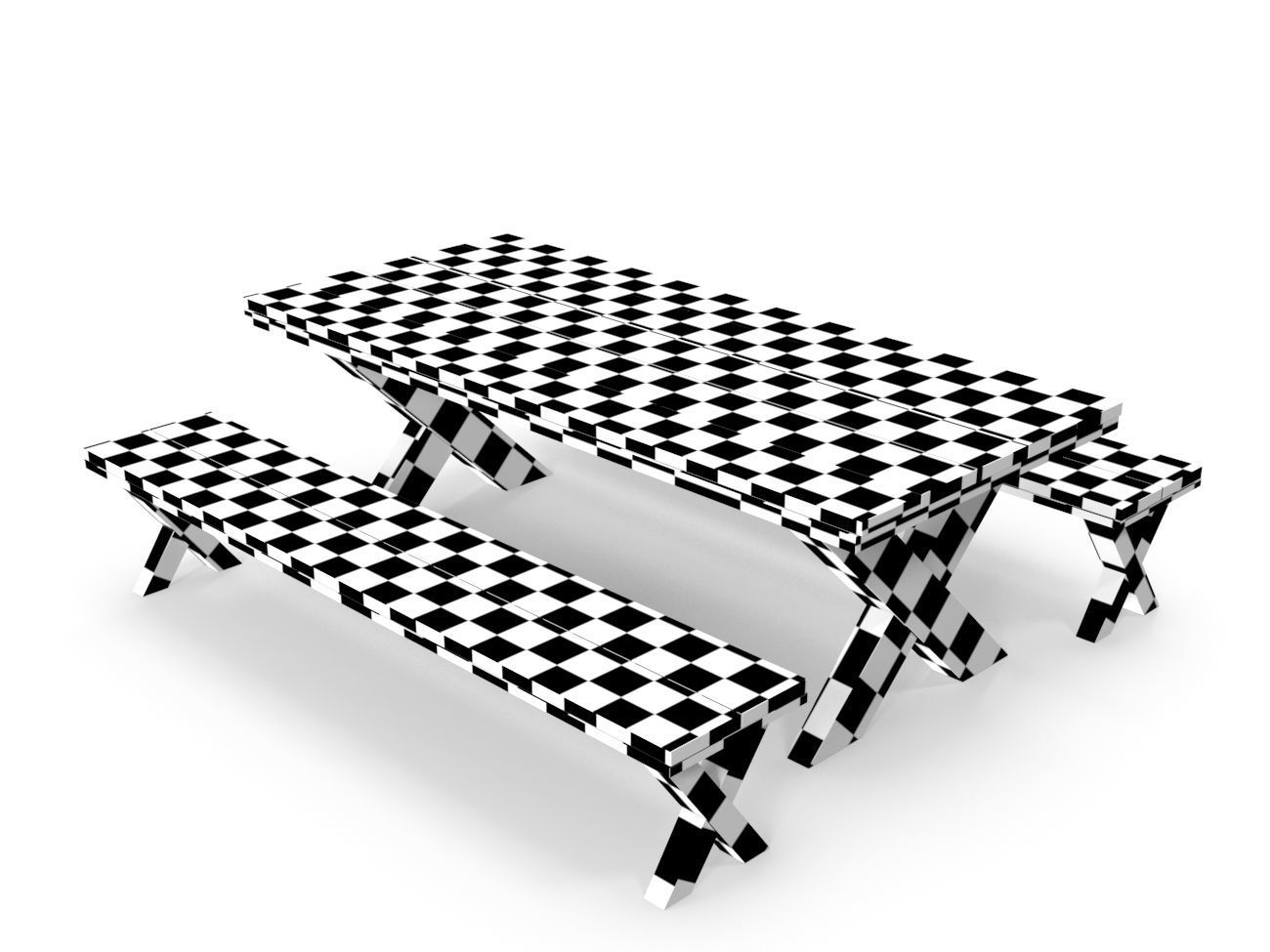 Park Table 05 PBR Low-poly 3D model_15