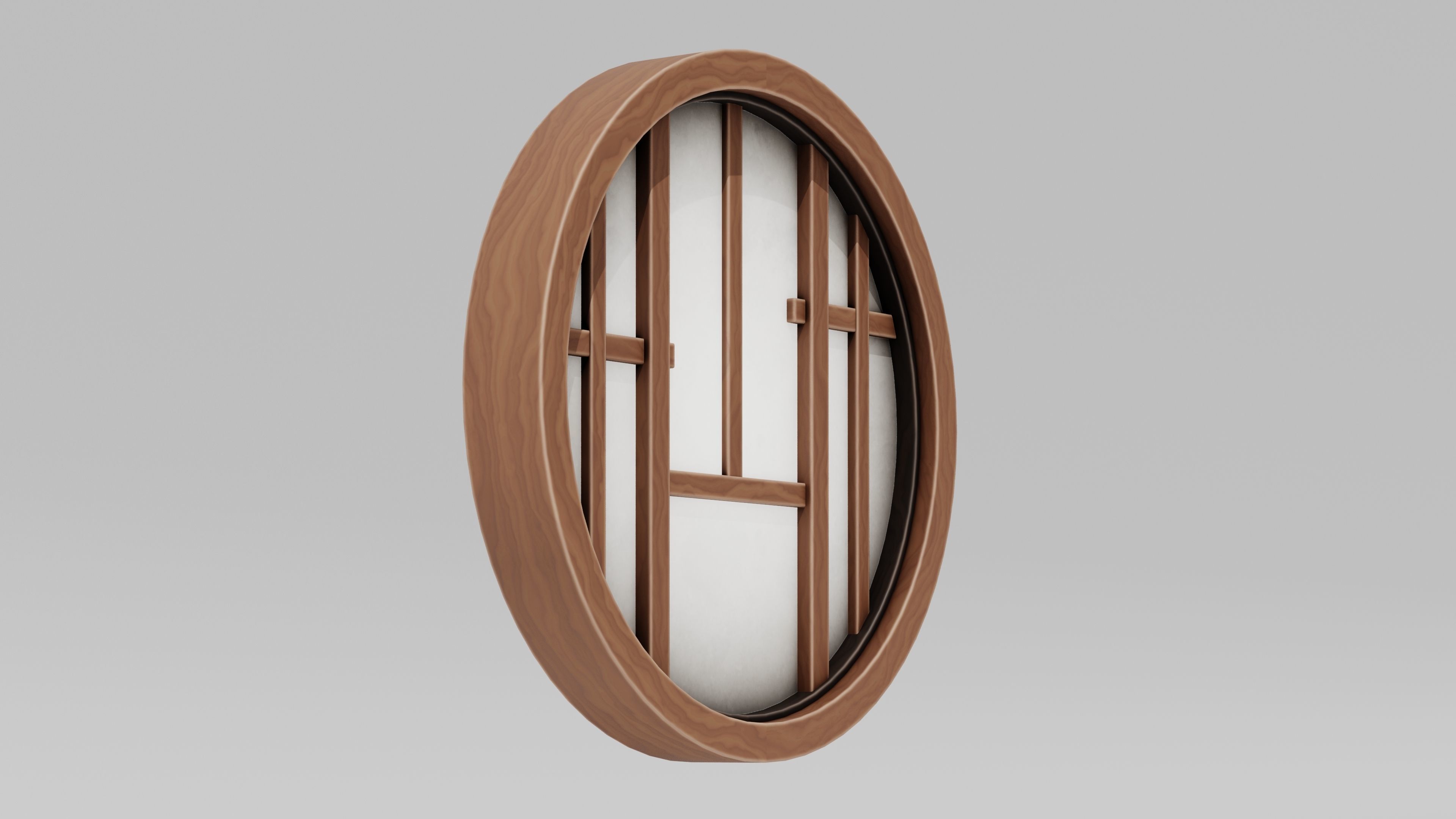 Japanese Furniture Kit - Window Low-poly 3D model_1