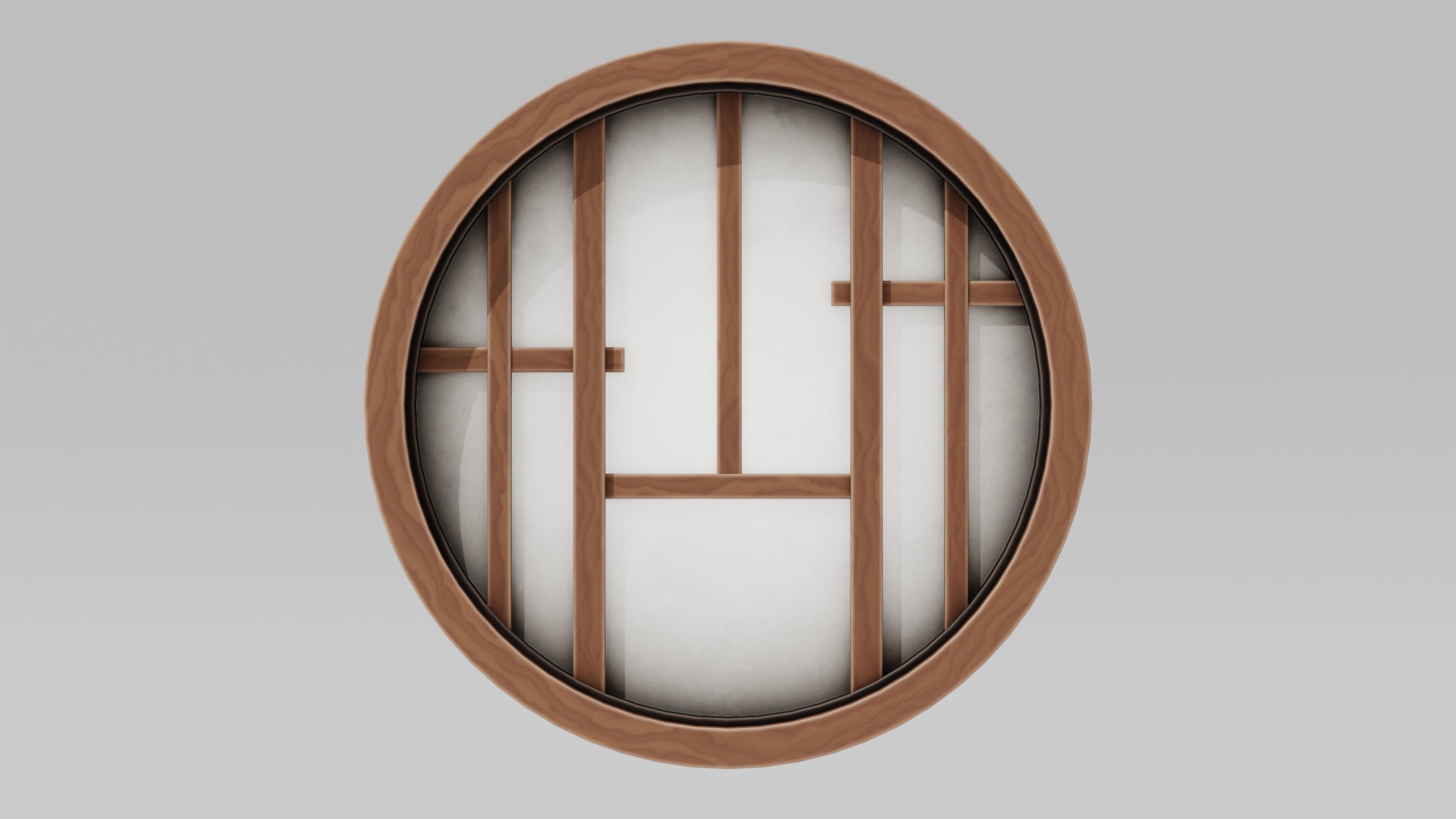 Japanese Furniture Kit - Window Low-poly 3D model_6