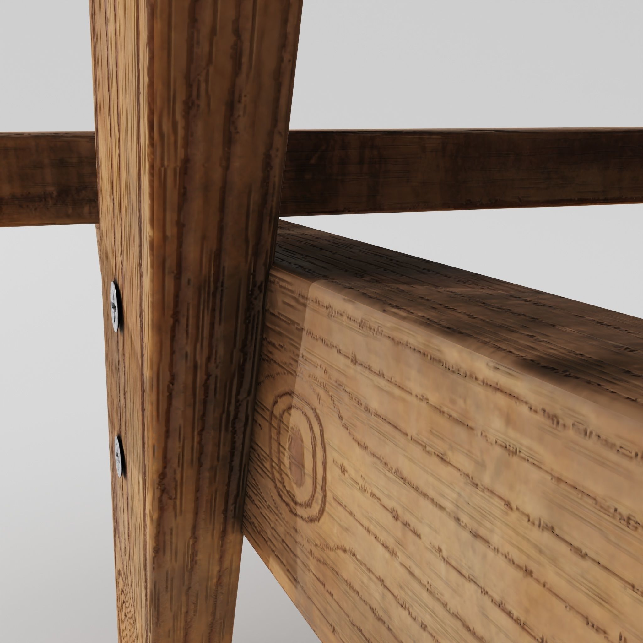 Picnic table 3D model_16