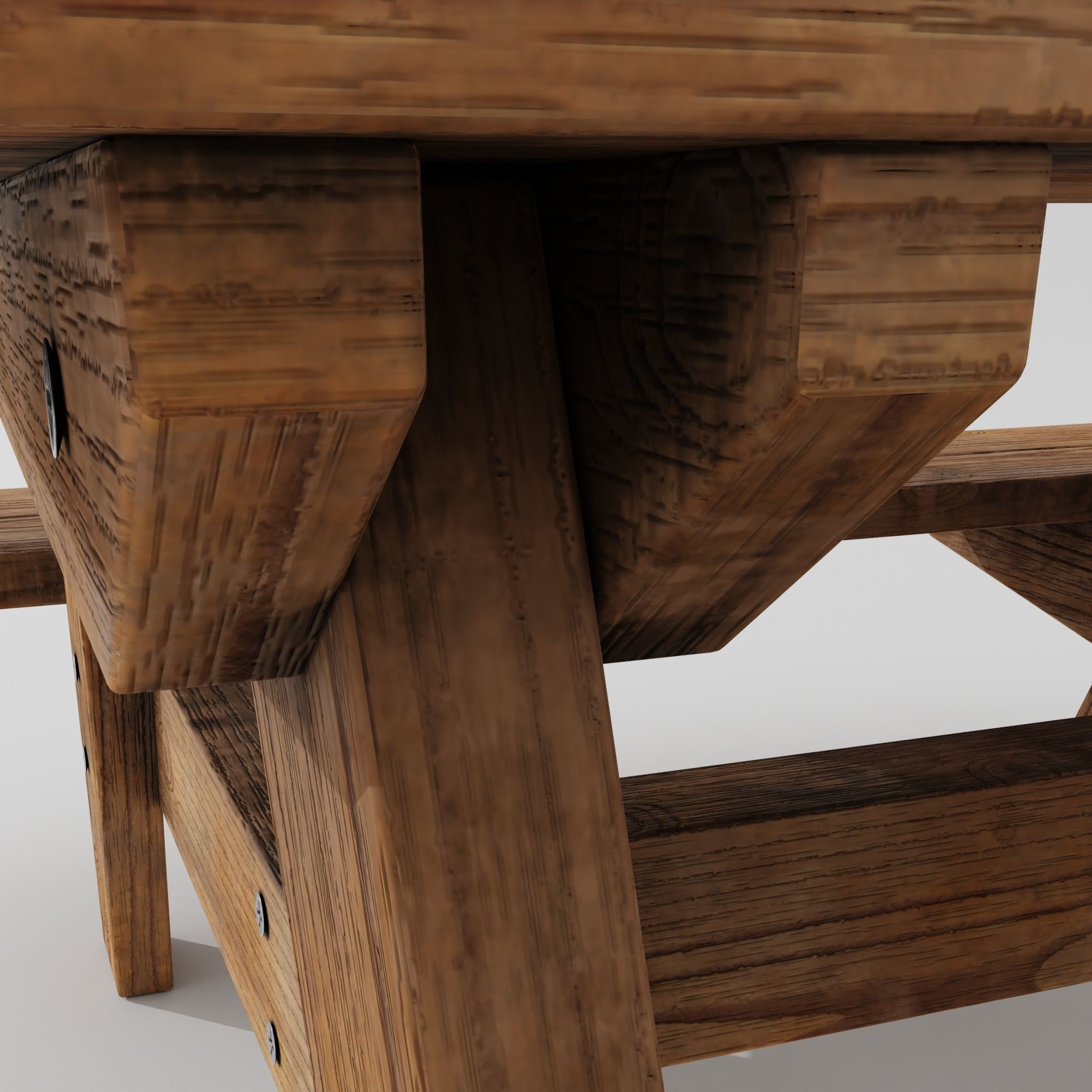 Picnic table 3D model_14