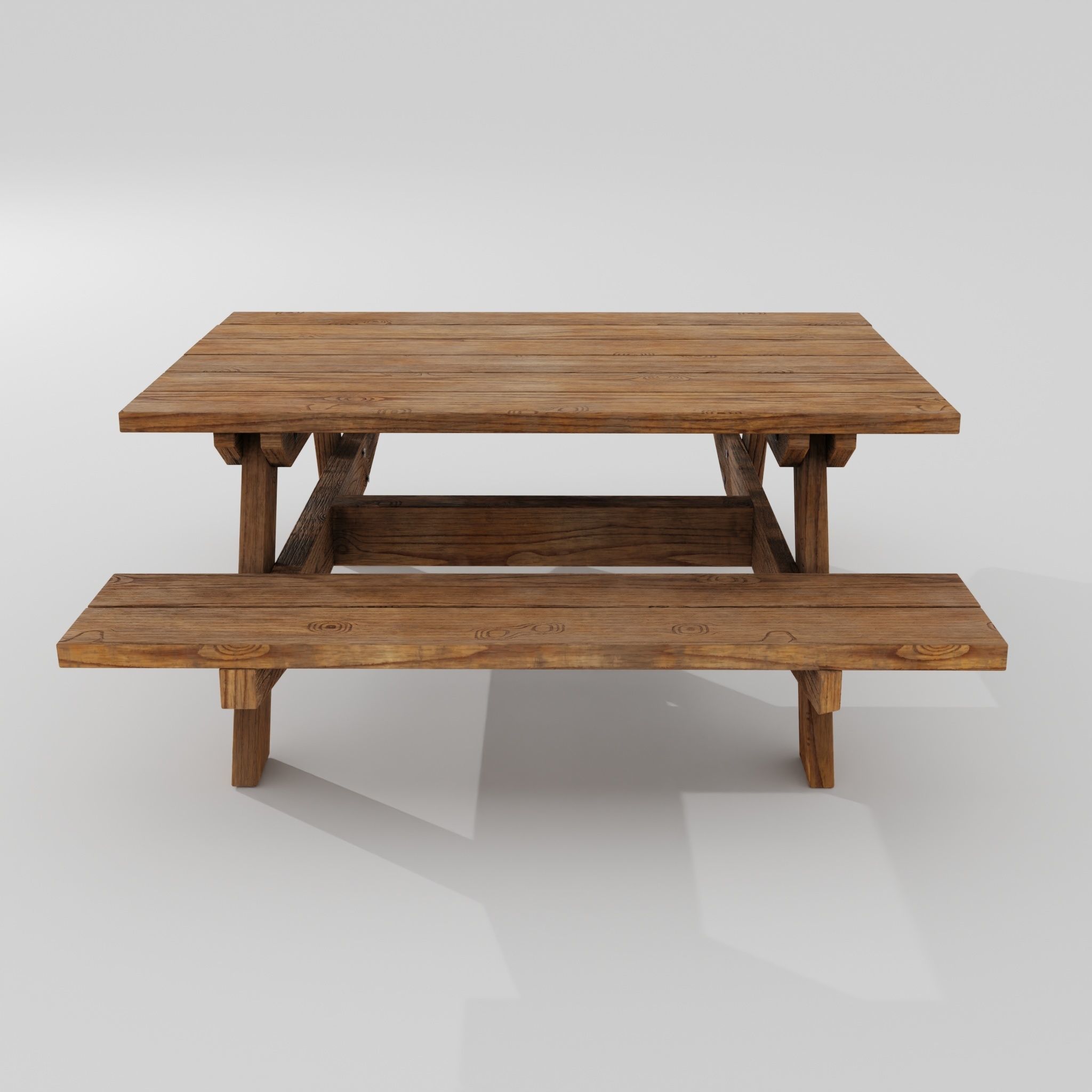 Picnic table 3D model_3