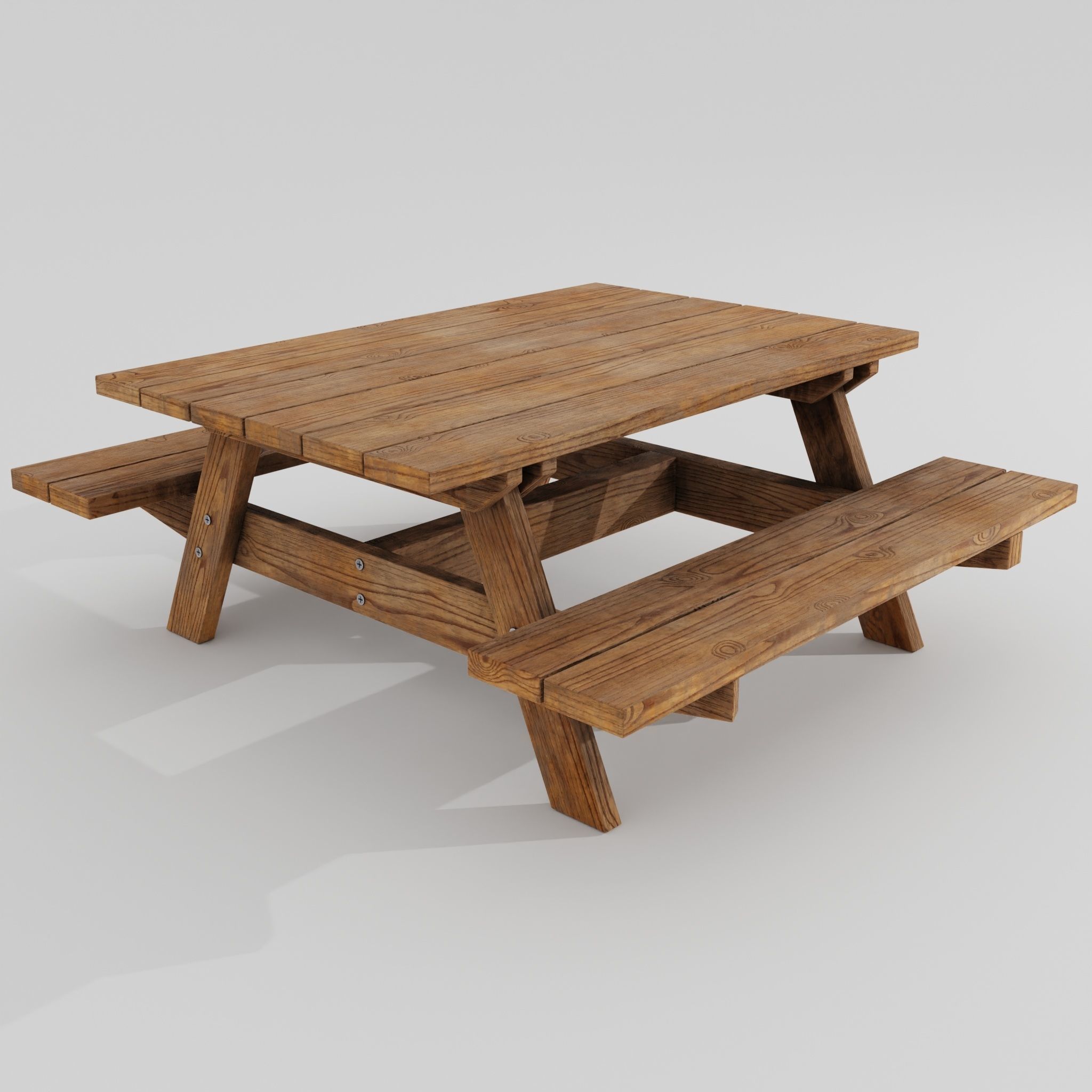 Picnic table 3D model_6