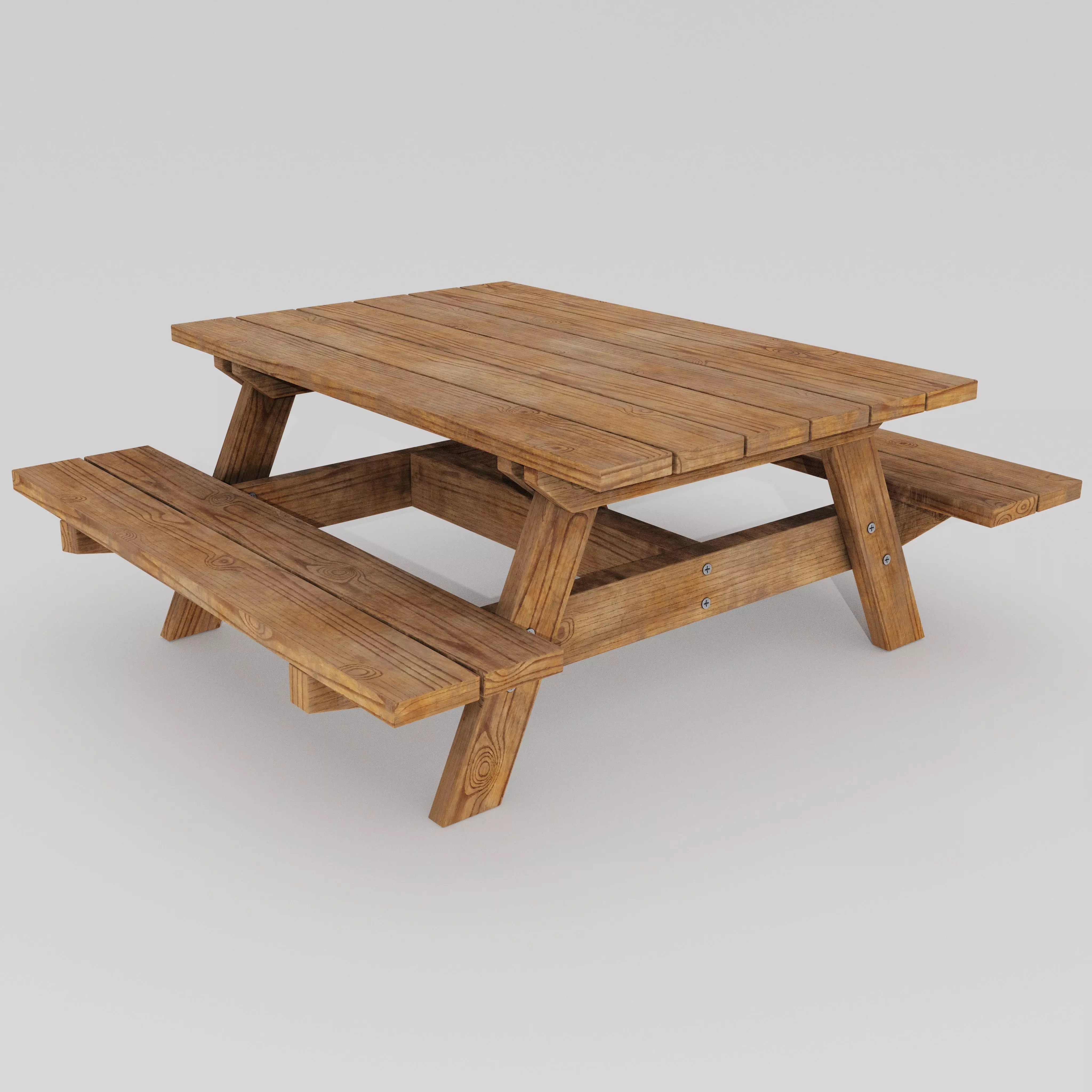 Picnic table 3D model_0