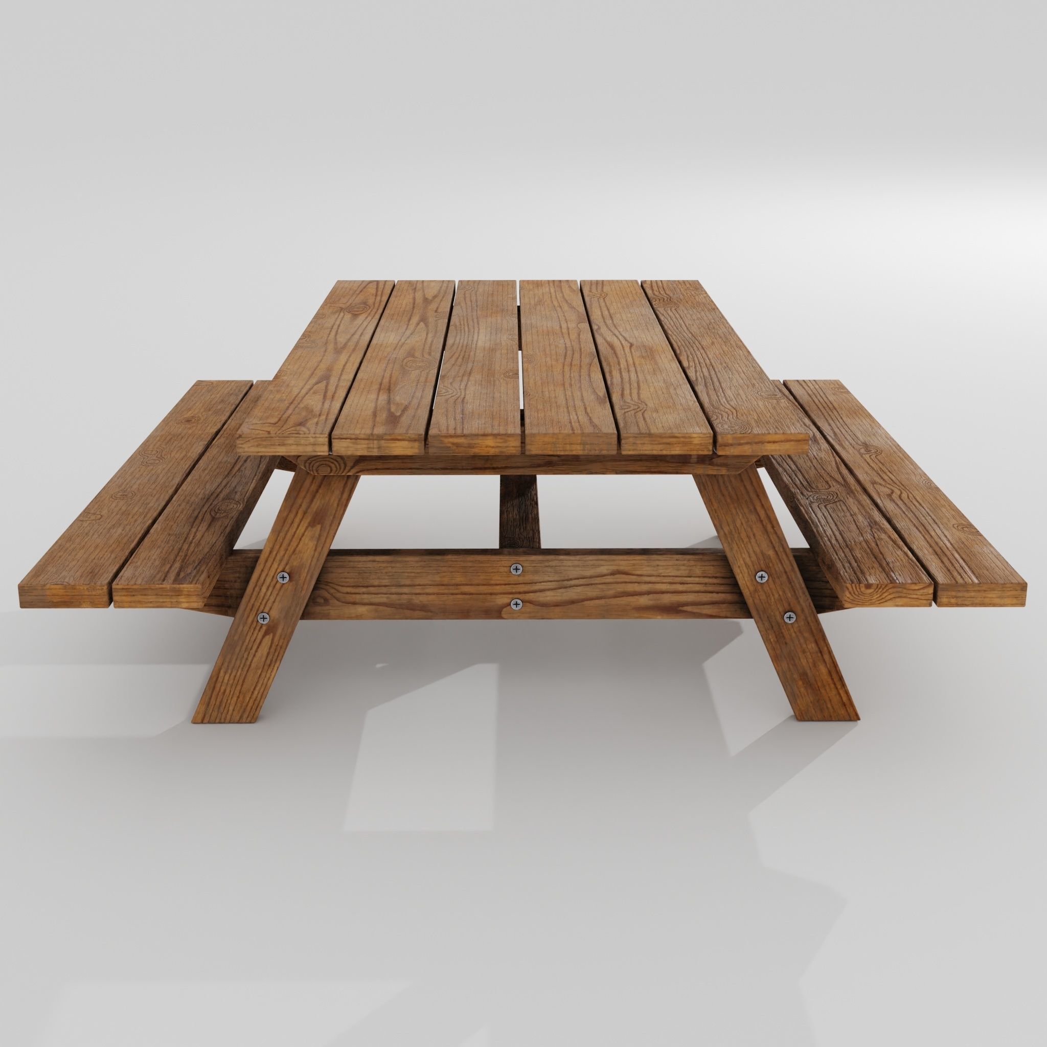 Picnic table 3D model_5
