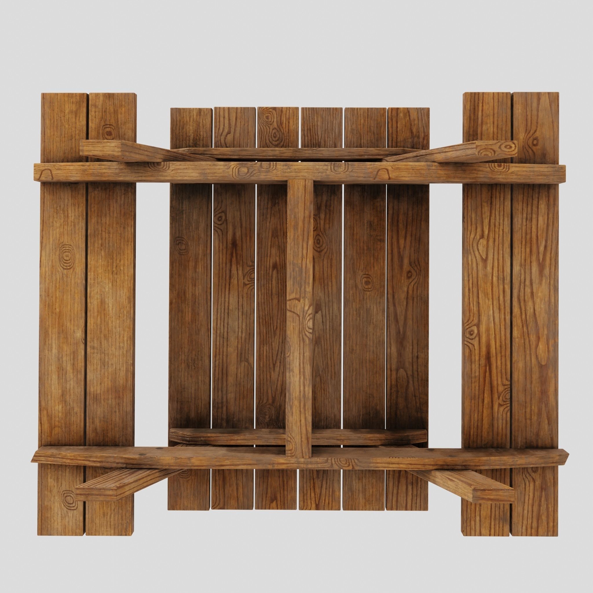 Picnic table 3D model_10
