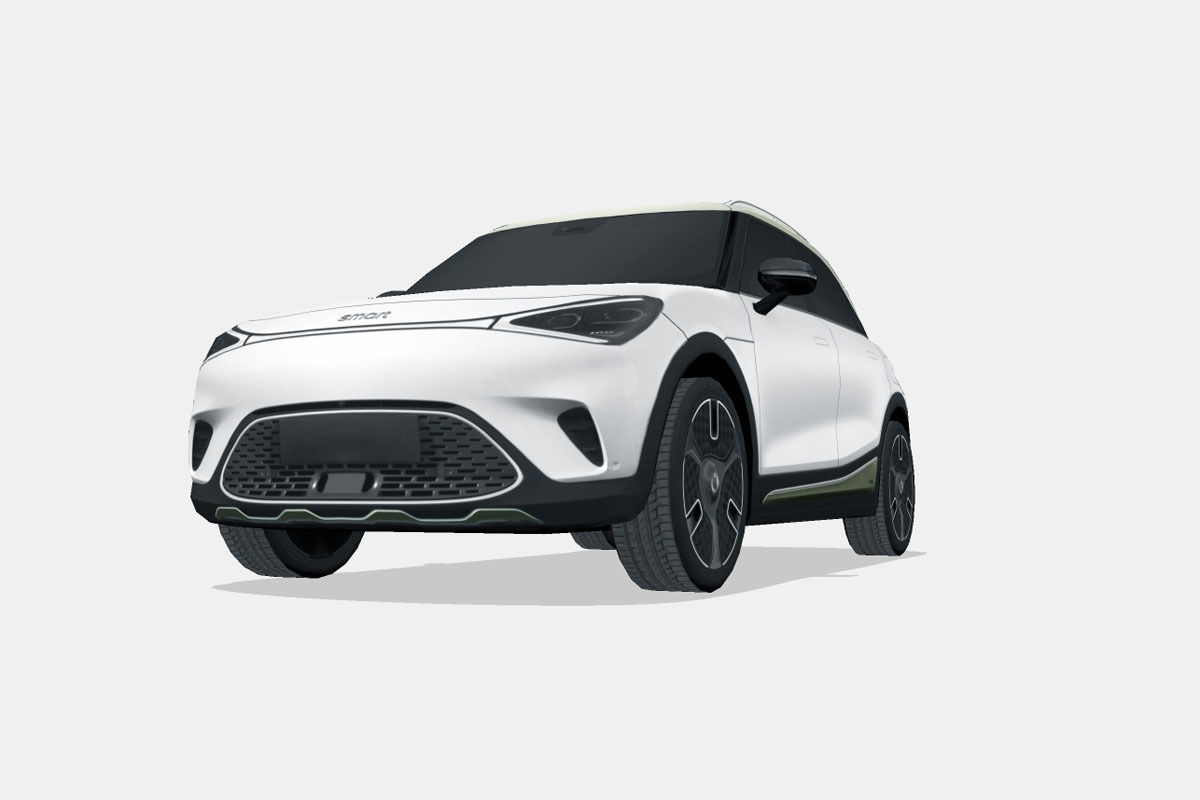 Smart 1 2023 Low-poly 3D model_4