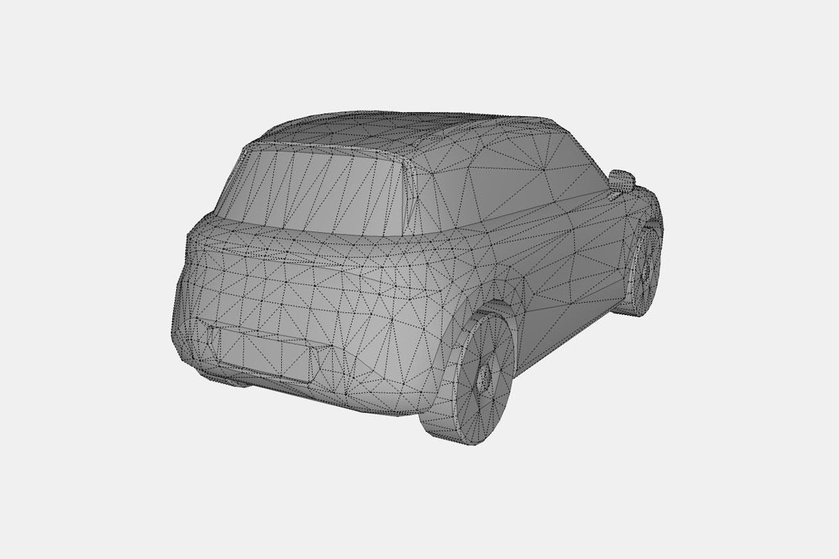 Smart 1 2023 Low-poly 3D model_19