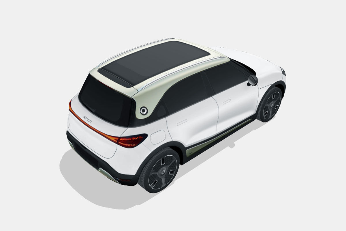 Smart 1 2023 Low-poly 3D model_12