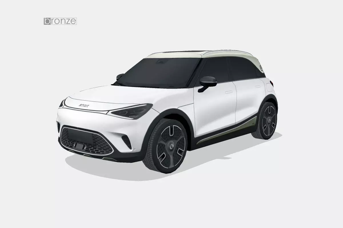 Smart 1 2023 Low-poly 3D model_0
