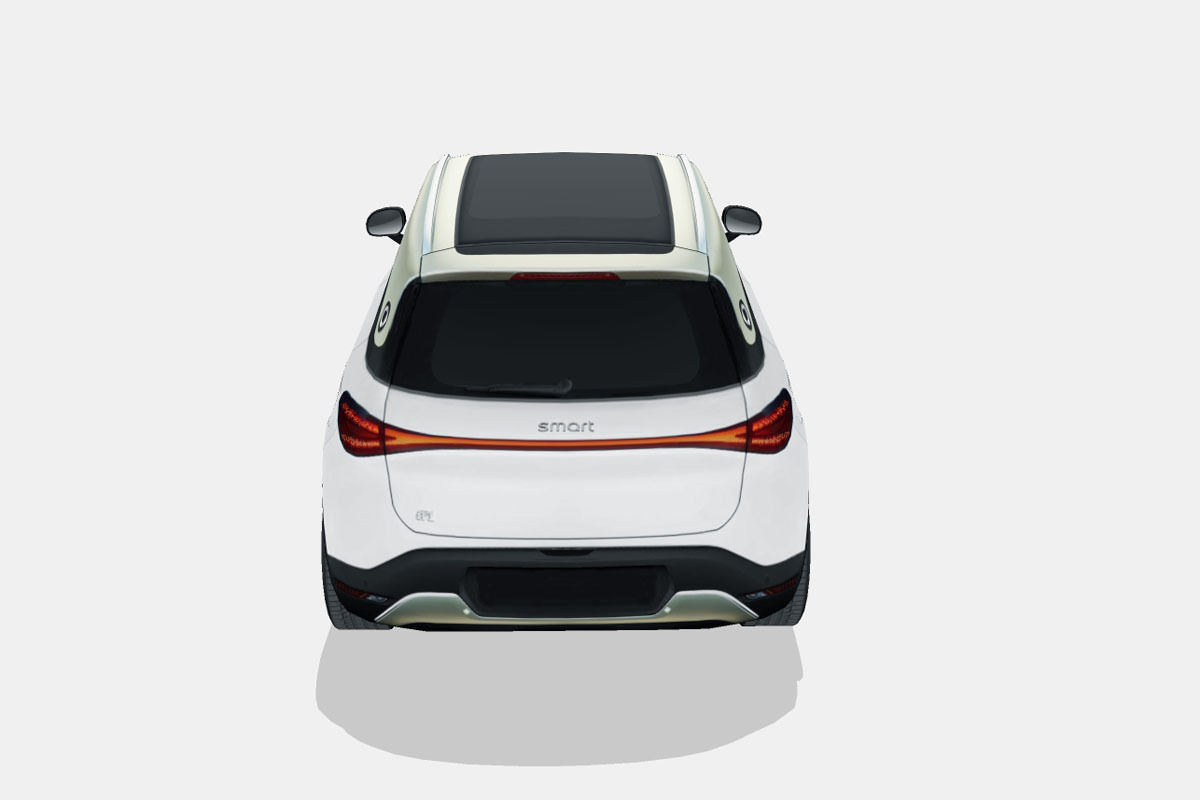 Smart 1 2023 Low-poly 3D model_9