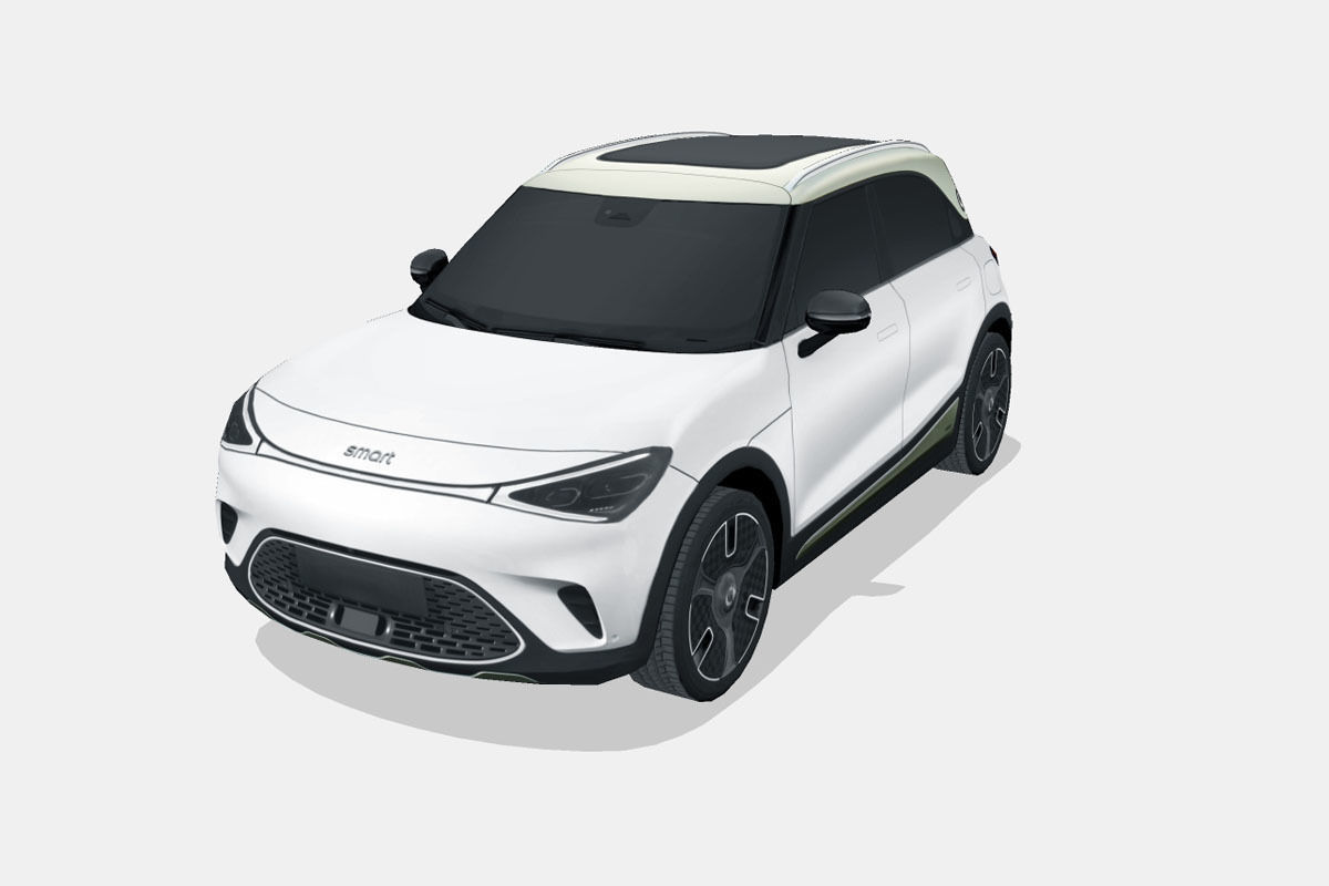 Smart 1 2023 Low-poly 3D model_5