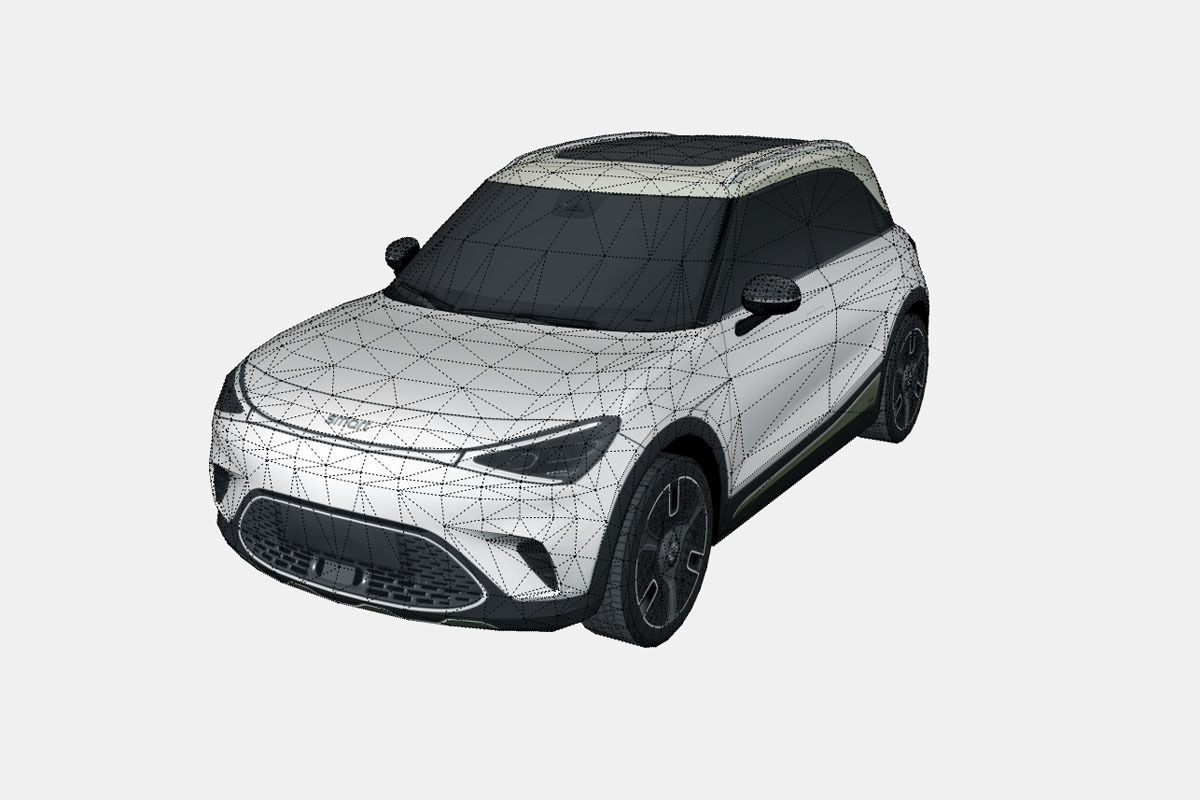 Smart 1 2023 Low-poly 3D model_16