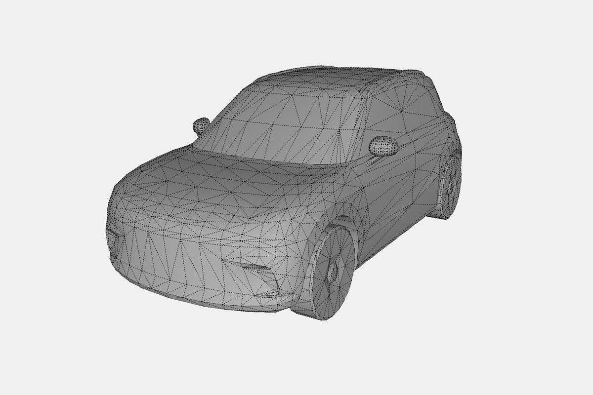 Smart 1 2023 Low-poly 3D model_18
