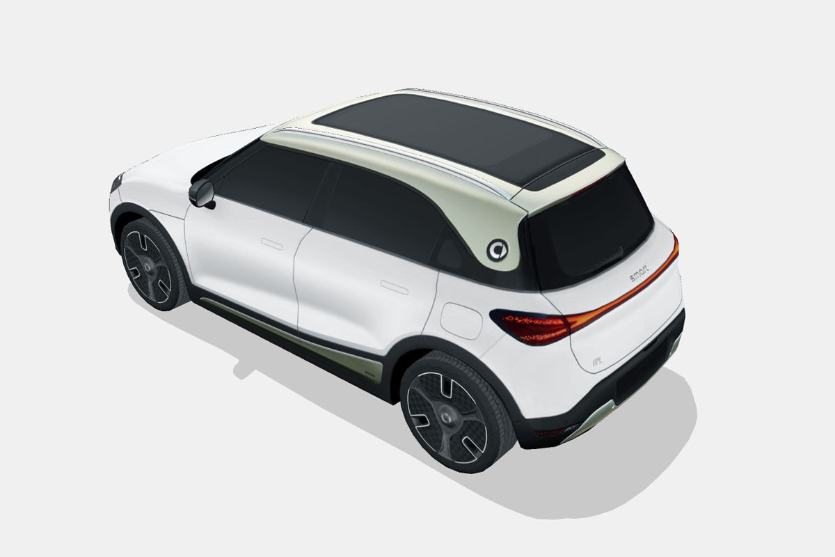 Smart 1 2023 Low-poly 3D model_7