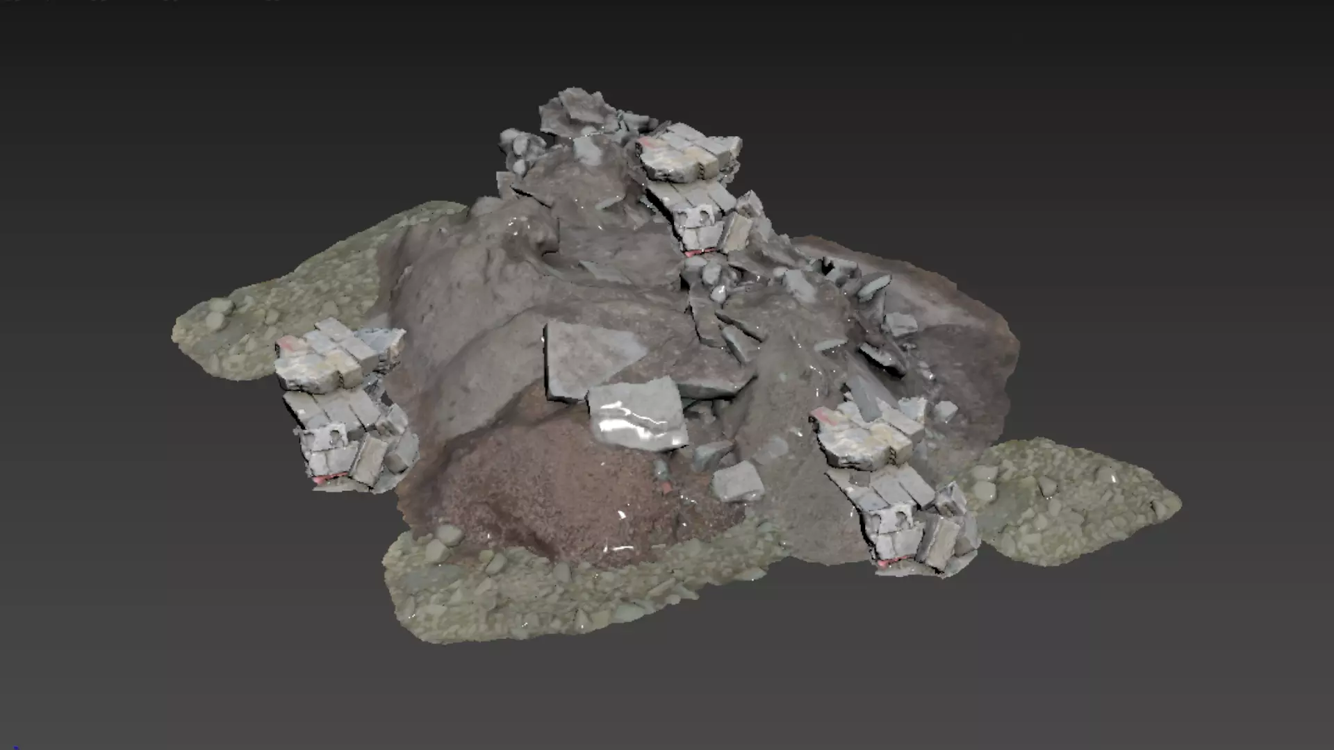 House Rubble Low-poly 3D model
