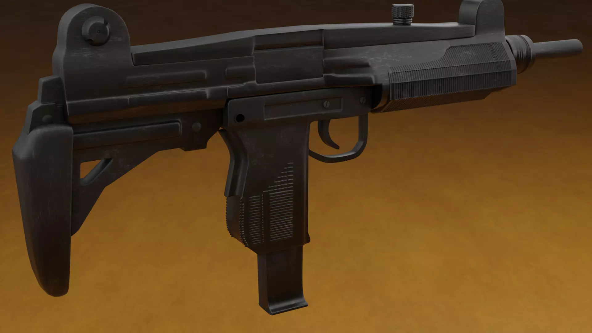Uzi gun Free low-poly 3D model