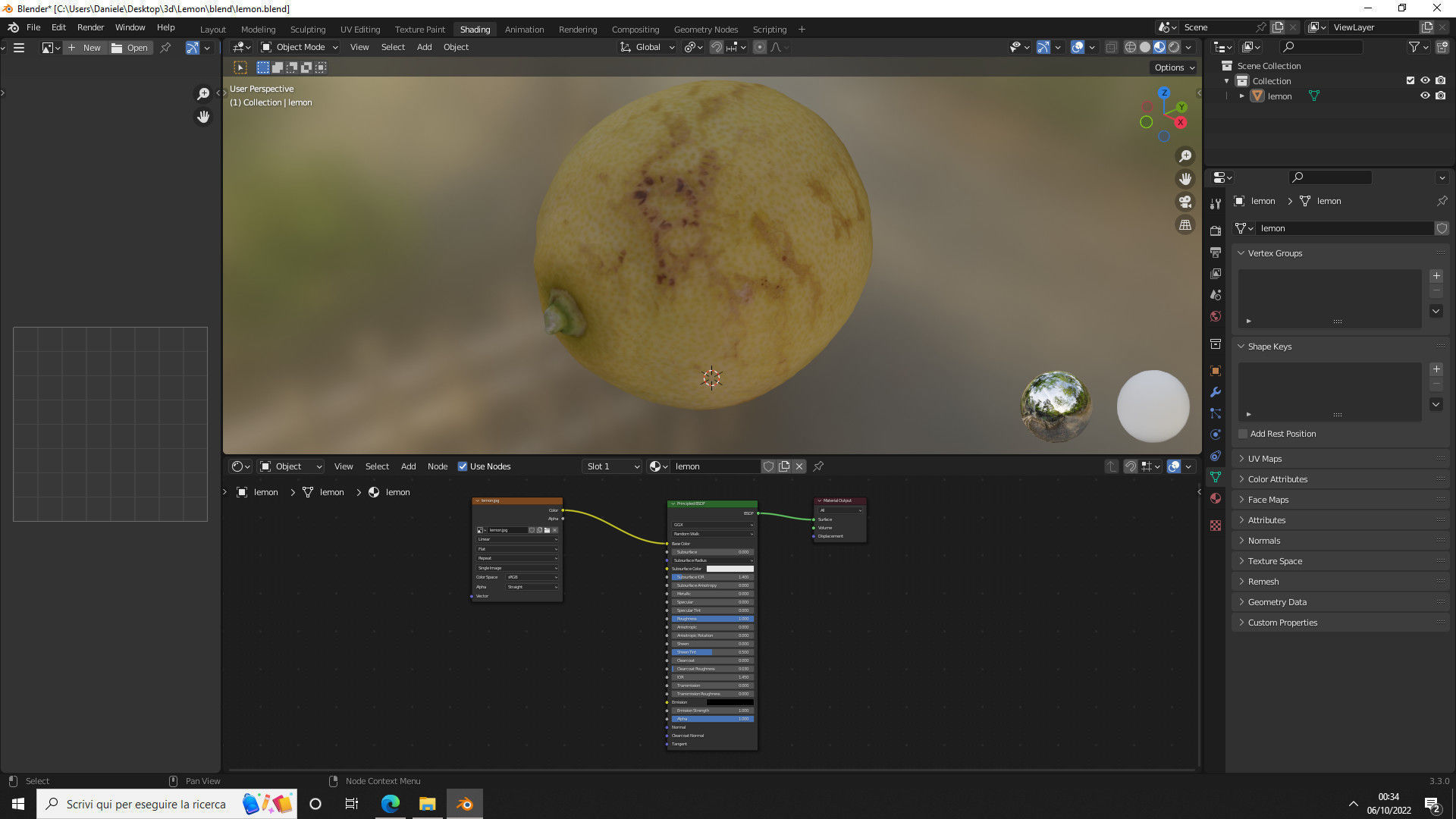Photogrammetric model of a lemon 3D model_10