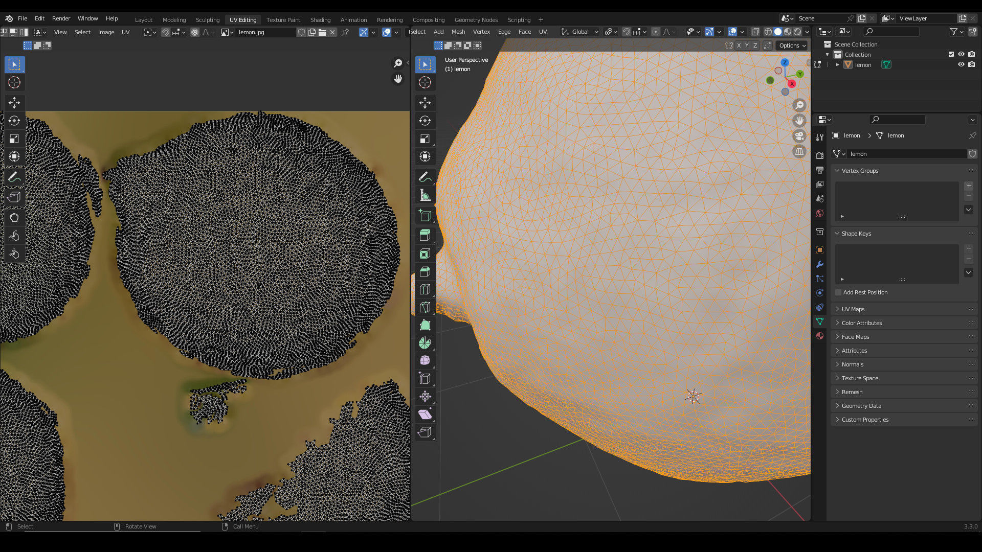 Photogrammetric model of a lemon 3D model_11