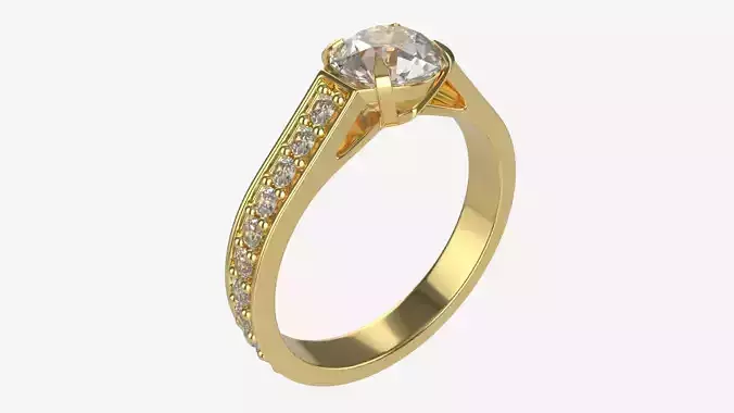 Gold Diamond Ring Jewelry 02