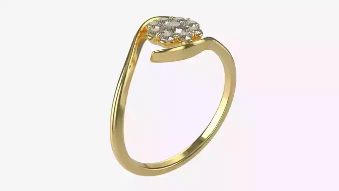 Gold Diamond Ring Jewelry 05