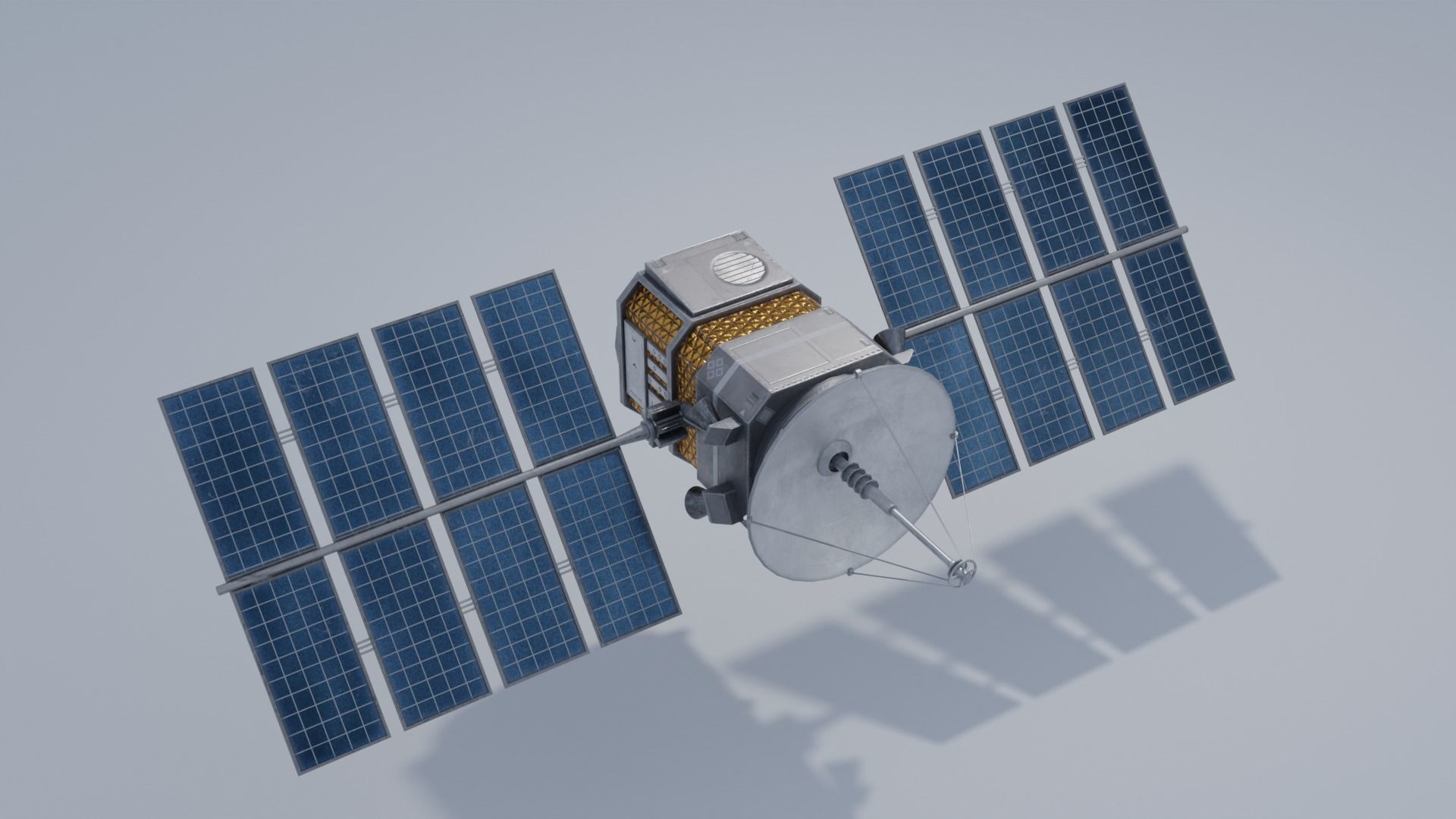 Sci-fi Satellite with 4K Textures Low-poly 3D model_1