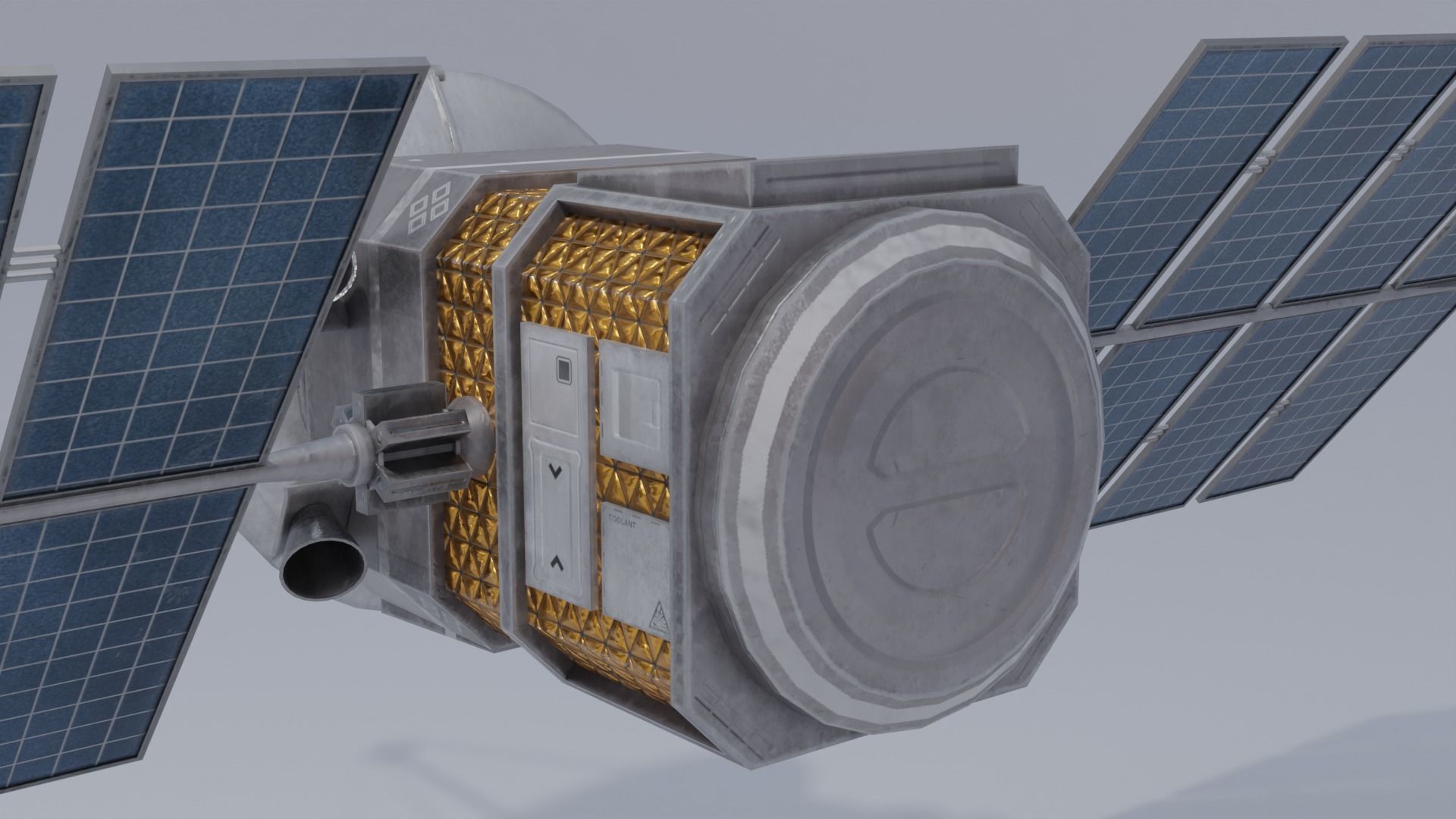 Sci-fi Satellite with 4K Textures Low-poly 3D model_9