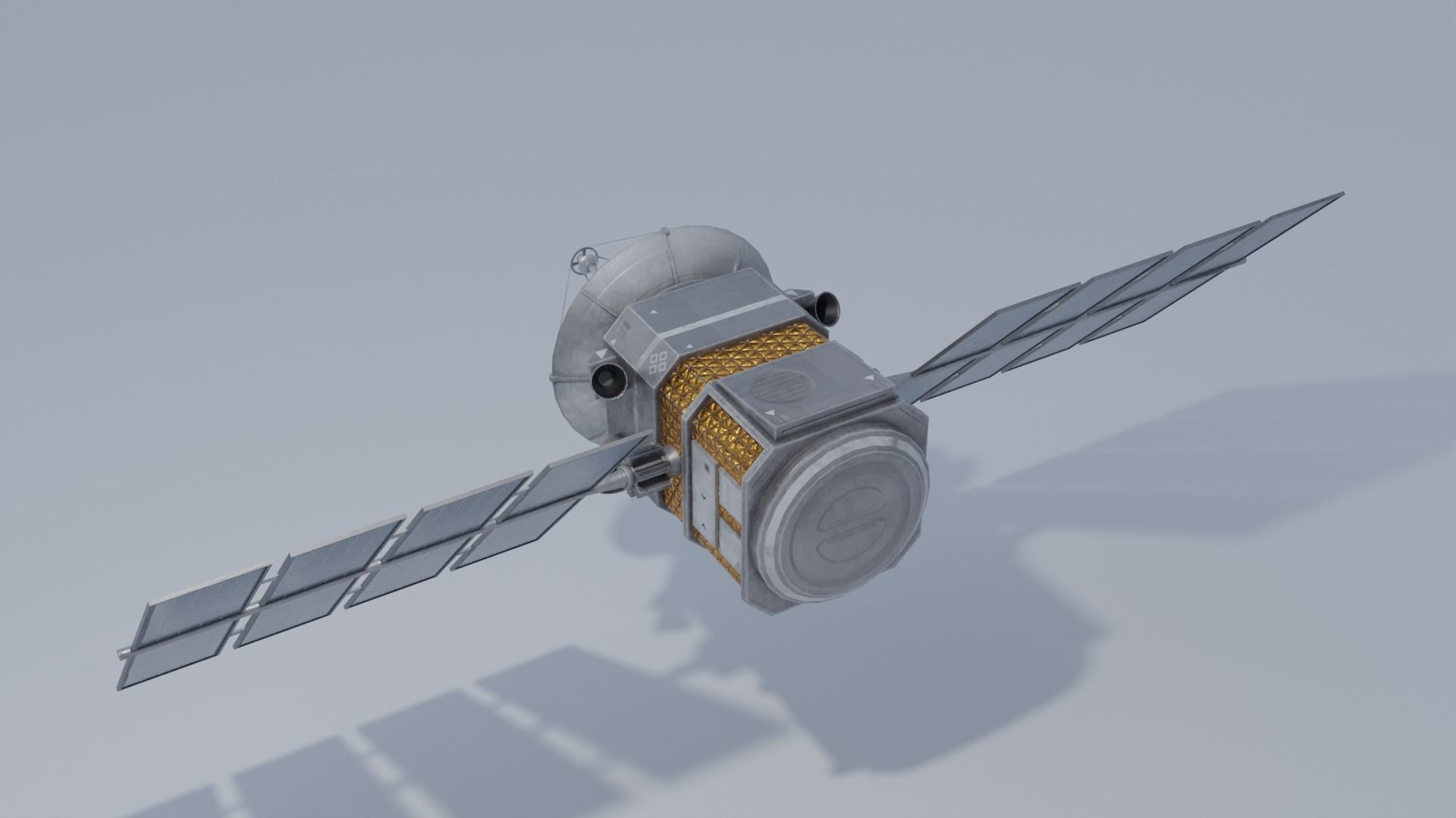 Sci-fi Satellite with 4K Textures Low-poly 3D model_4