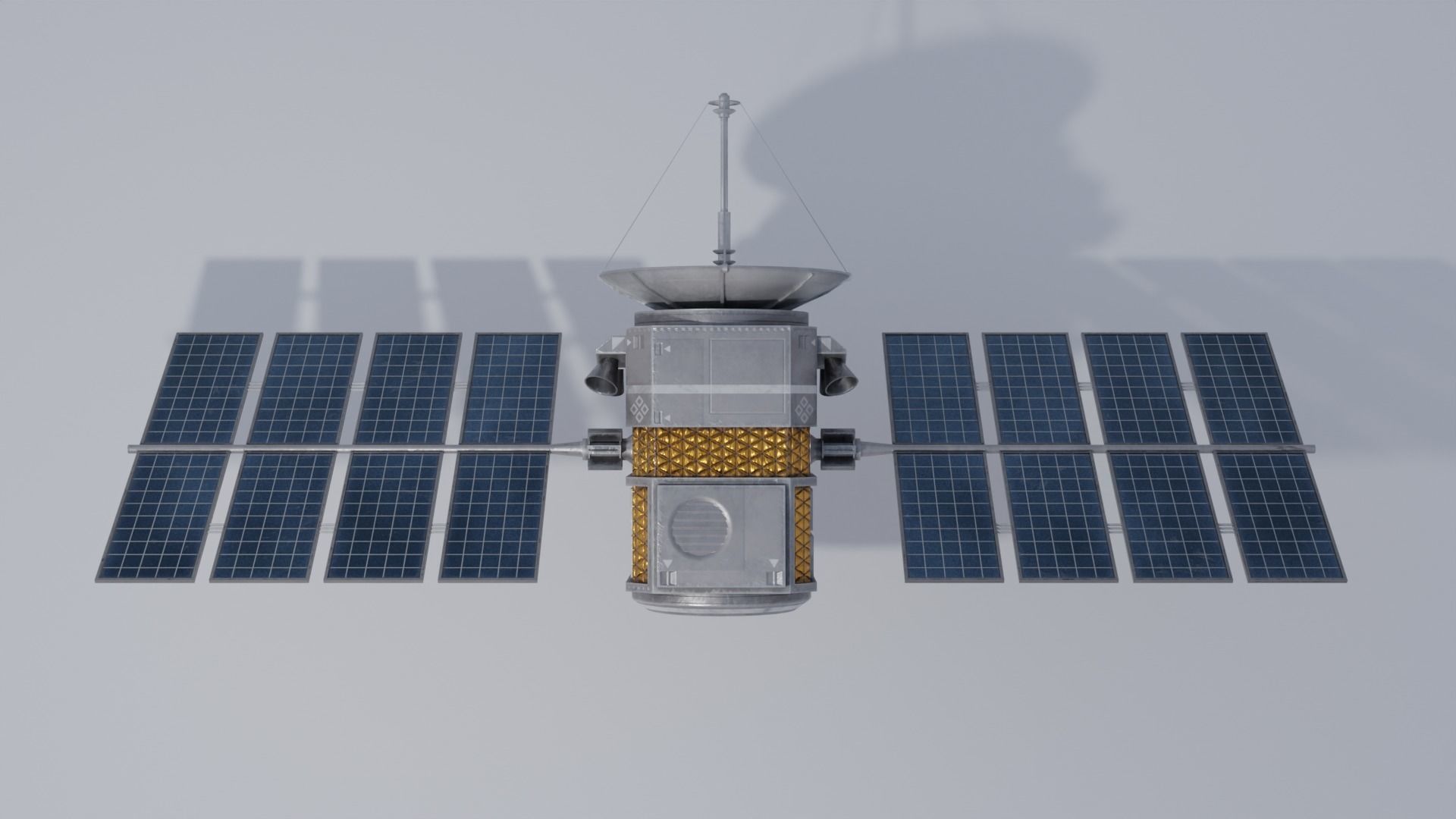 Sci-fi Satellite with 4K Textures Low-poly 3D model_7