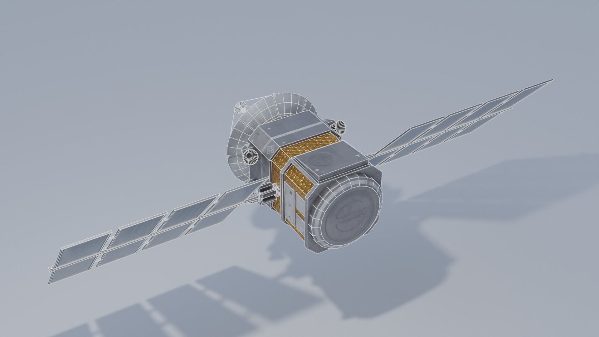 Sci-fi Satellite with 4K Textures Low-poly 3D model_5