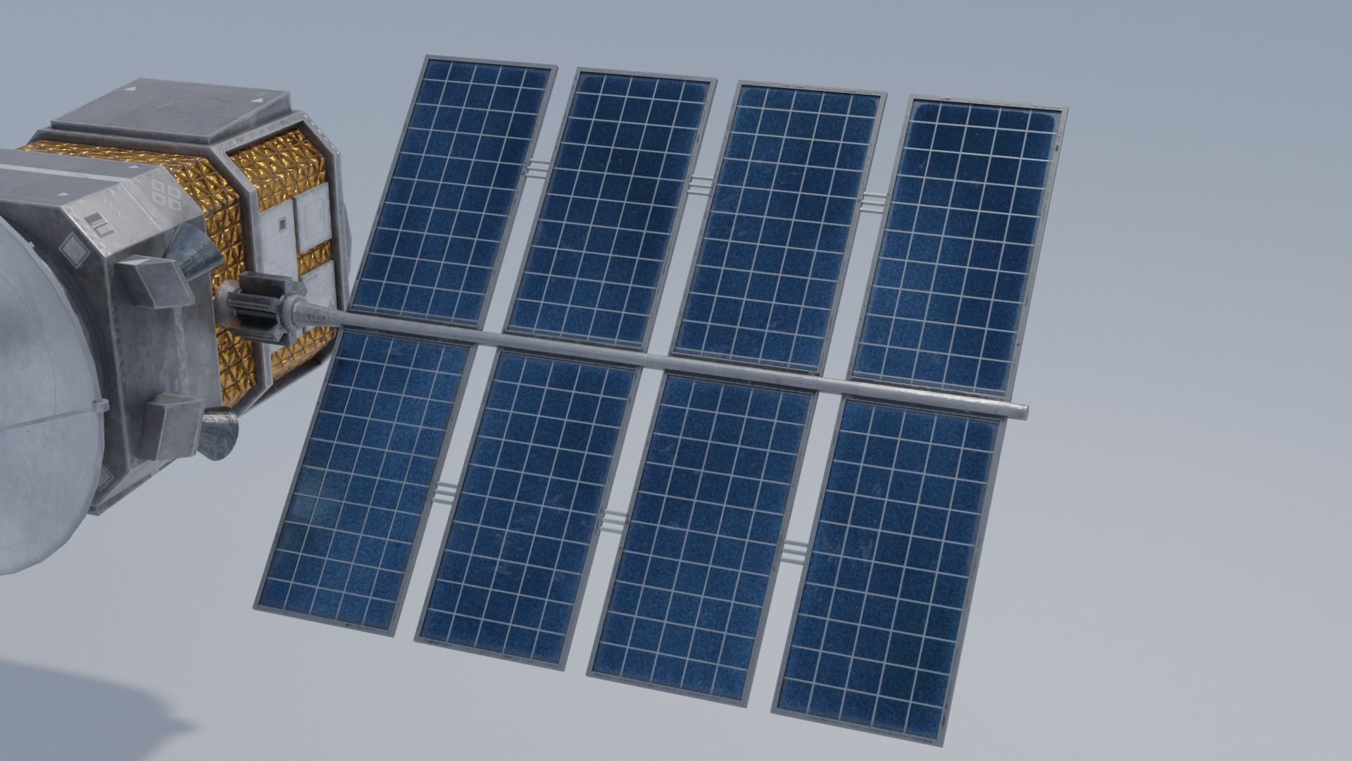 Sci-fi Satellite with 4K Textures Low-poly 3D model_12