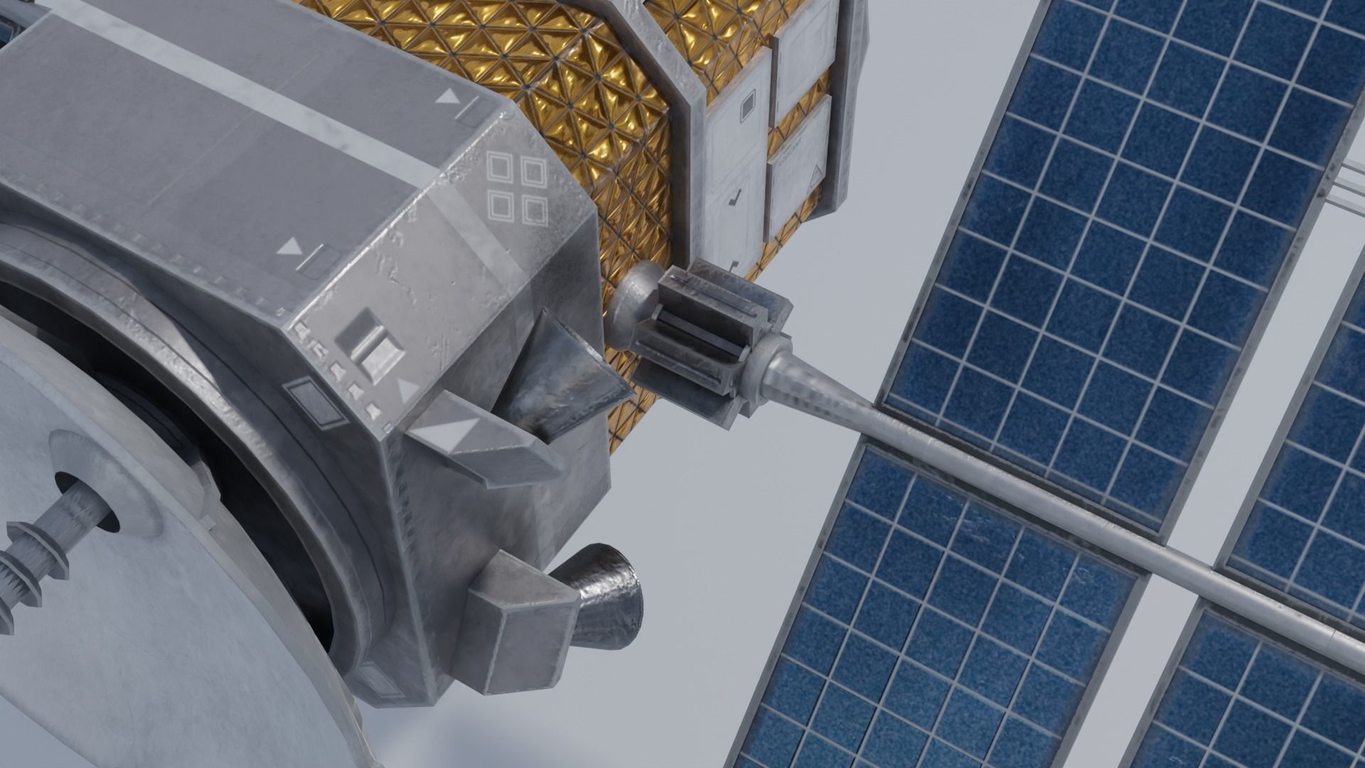 Sci-fi Satellite with 4K Textures Low-poly 3D model_10