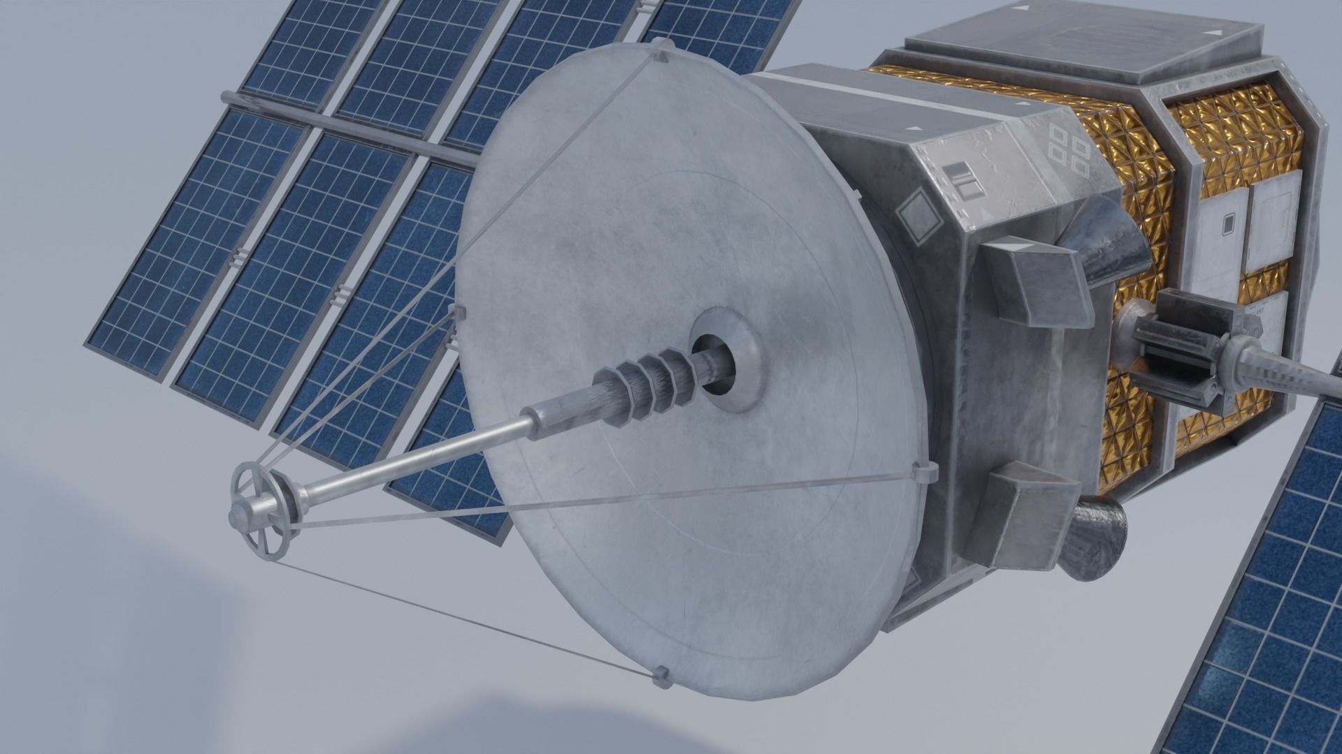 Sci-fi Satellite with 4K Textures Low-poly 3D model_11