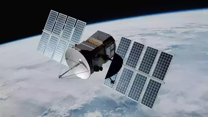 Sci-fi Satellite with 4K Textures Low-poly 3D model